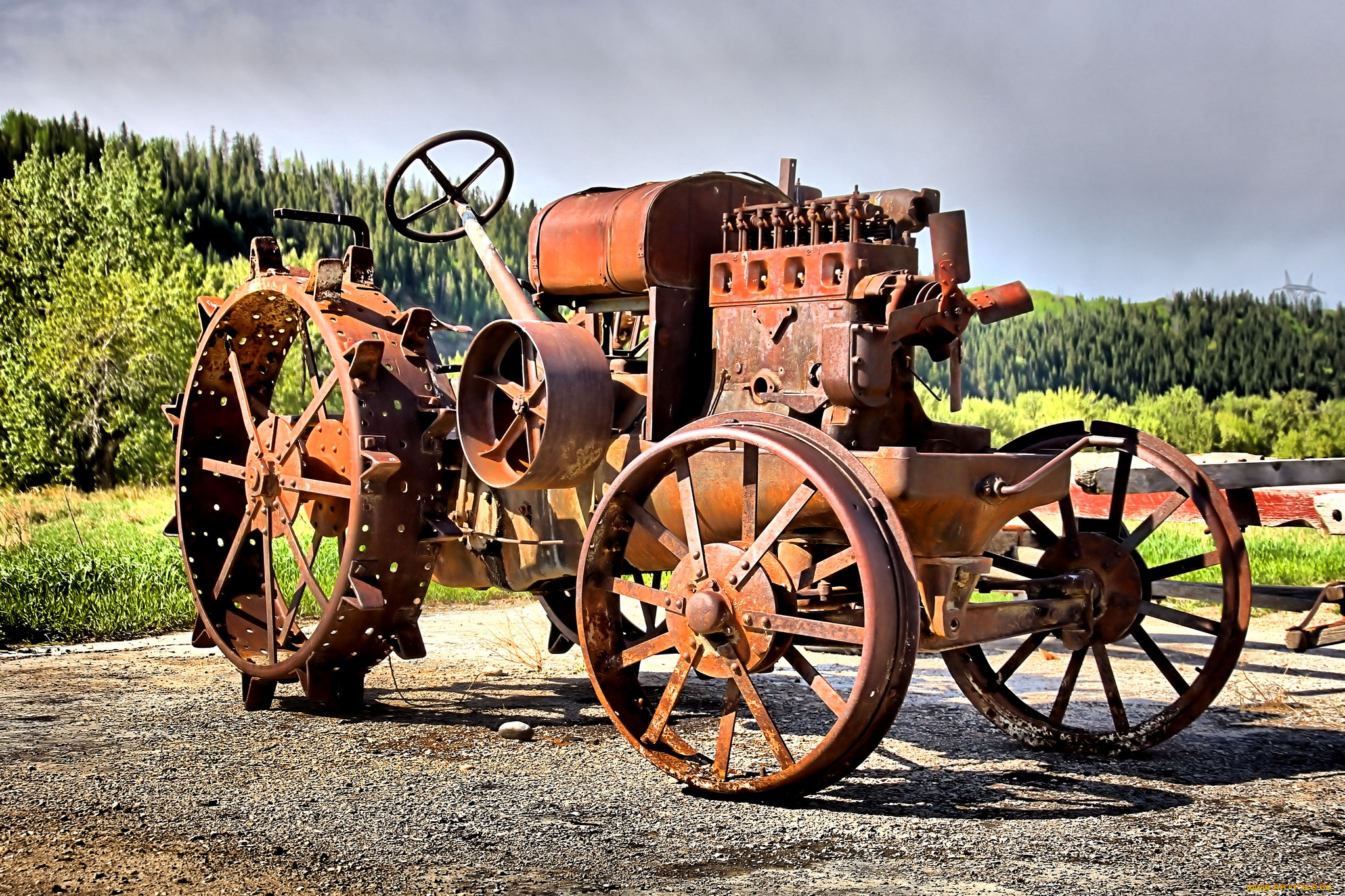 техника, тракторы, ретро, трактор, колесный