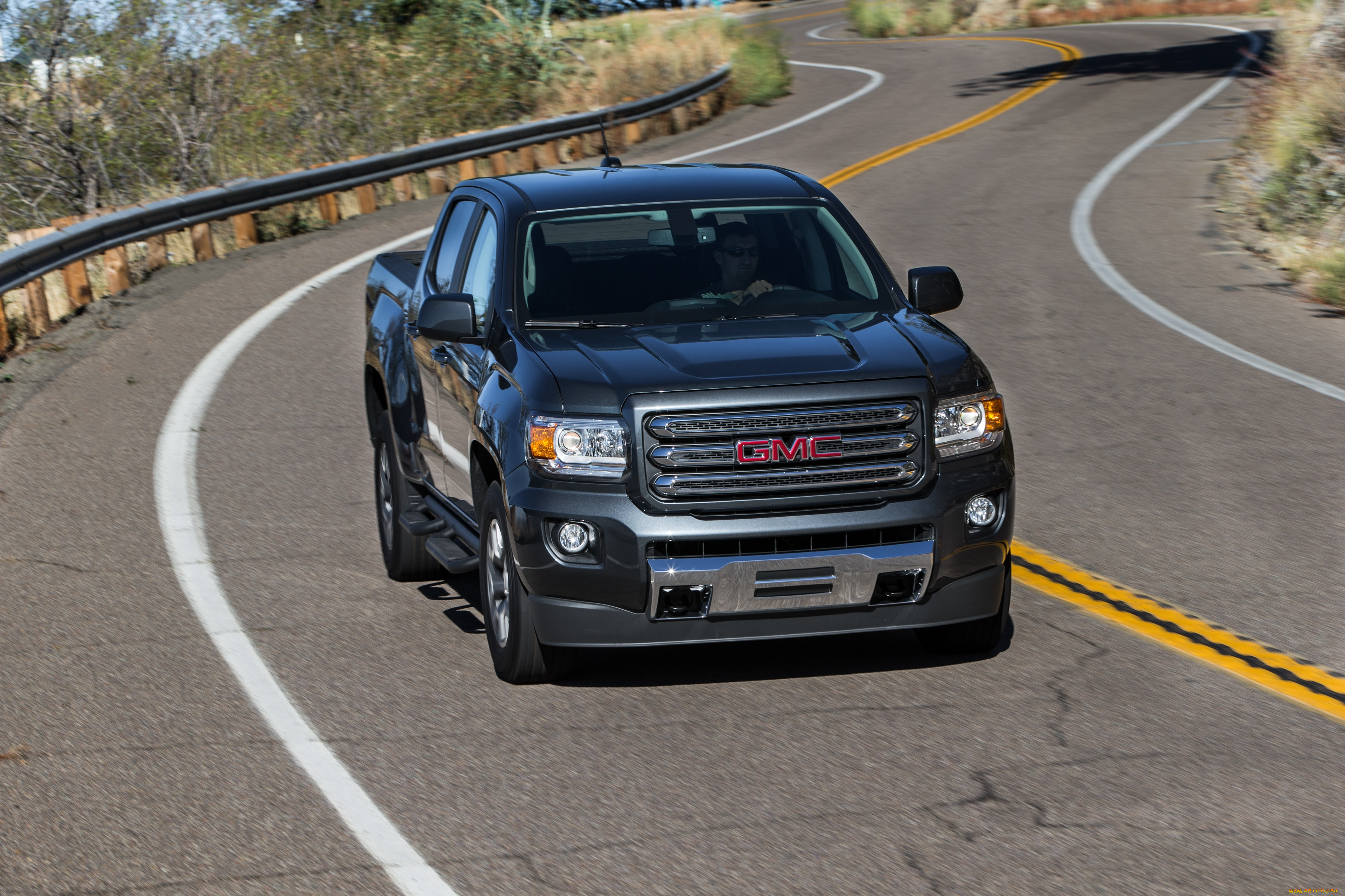 автомобили, gm-gmc, темный, crew, cab, terrain, all, canyon, 2015г, gmc