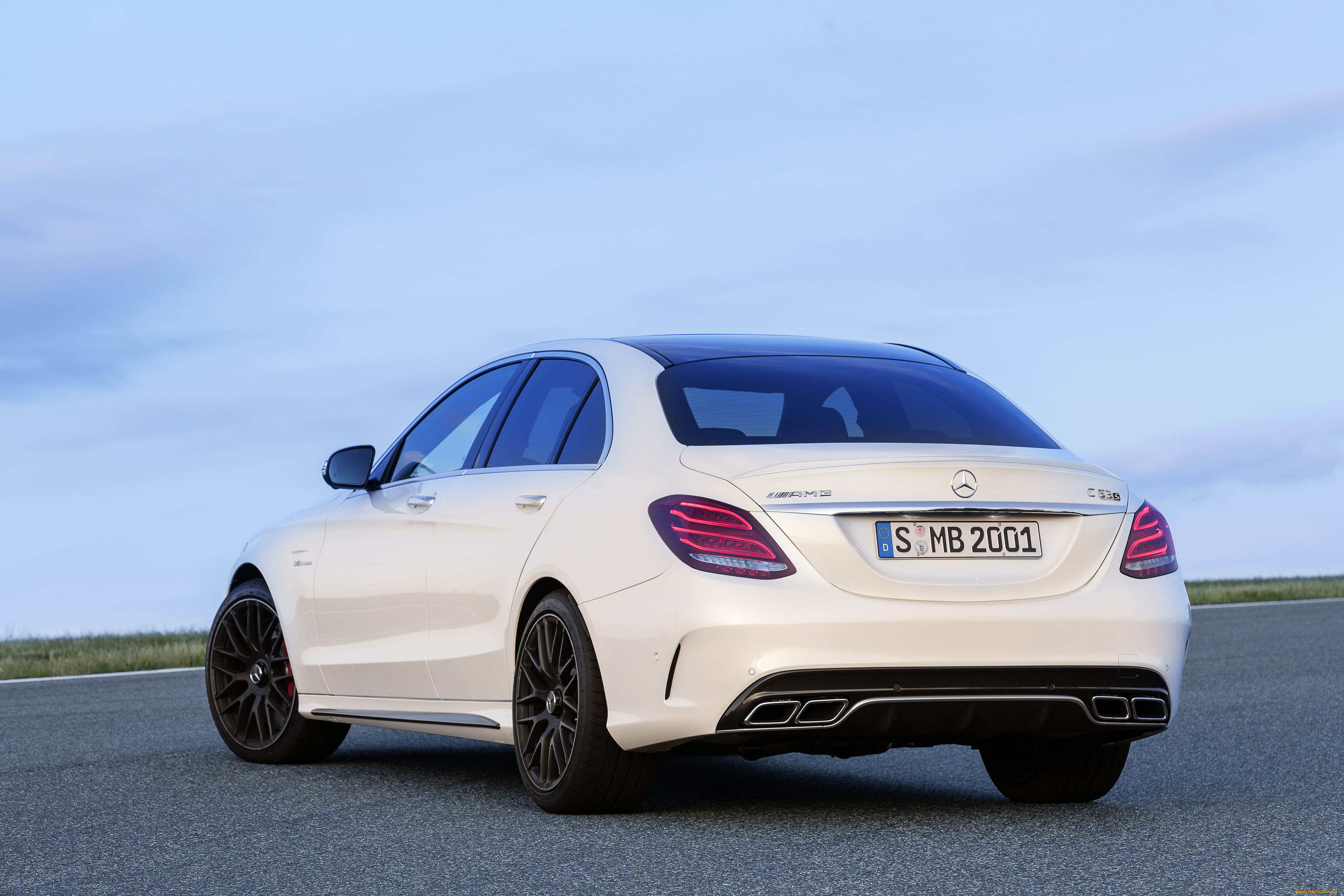 автомобили, mercedes-benz, светлый, 2014г, mercedes-, w205, c, 63, s, amg