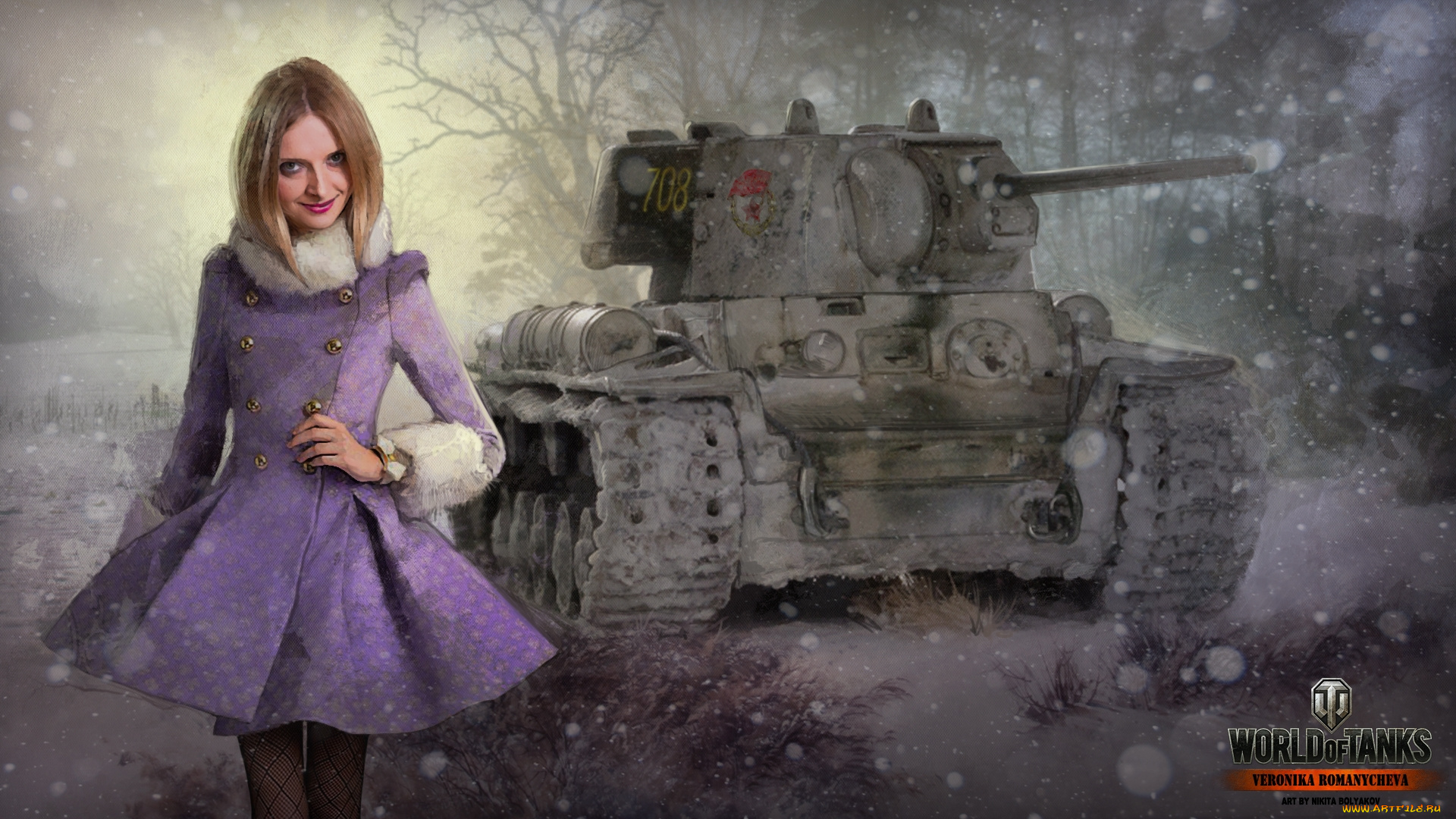 видео, игры, мир, танков, , world, of, tanks, девушка, танк