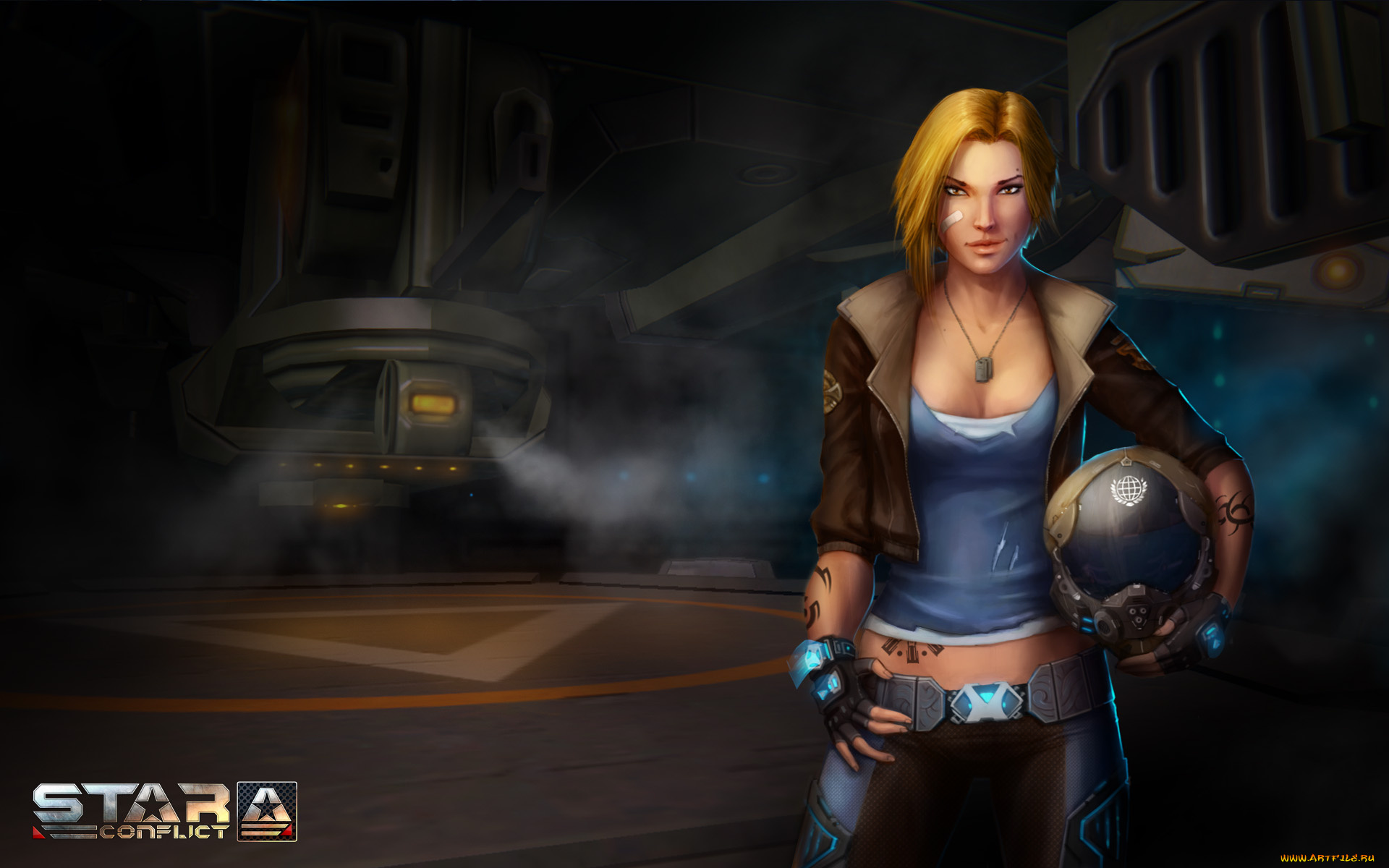 видео, игры, star, conflict, фон, взгляд, девушка