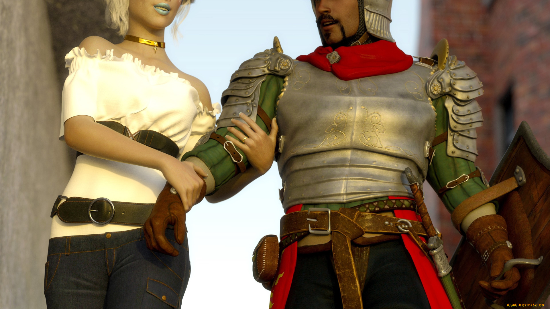 3д, графика, фантазия, , fantasy, девушка, фон, взгляд