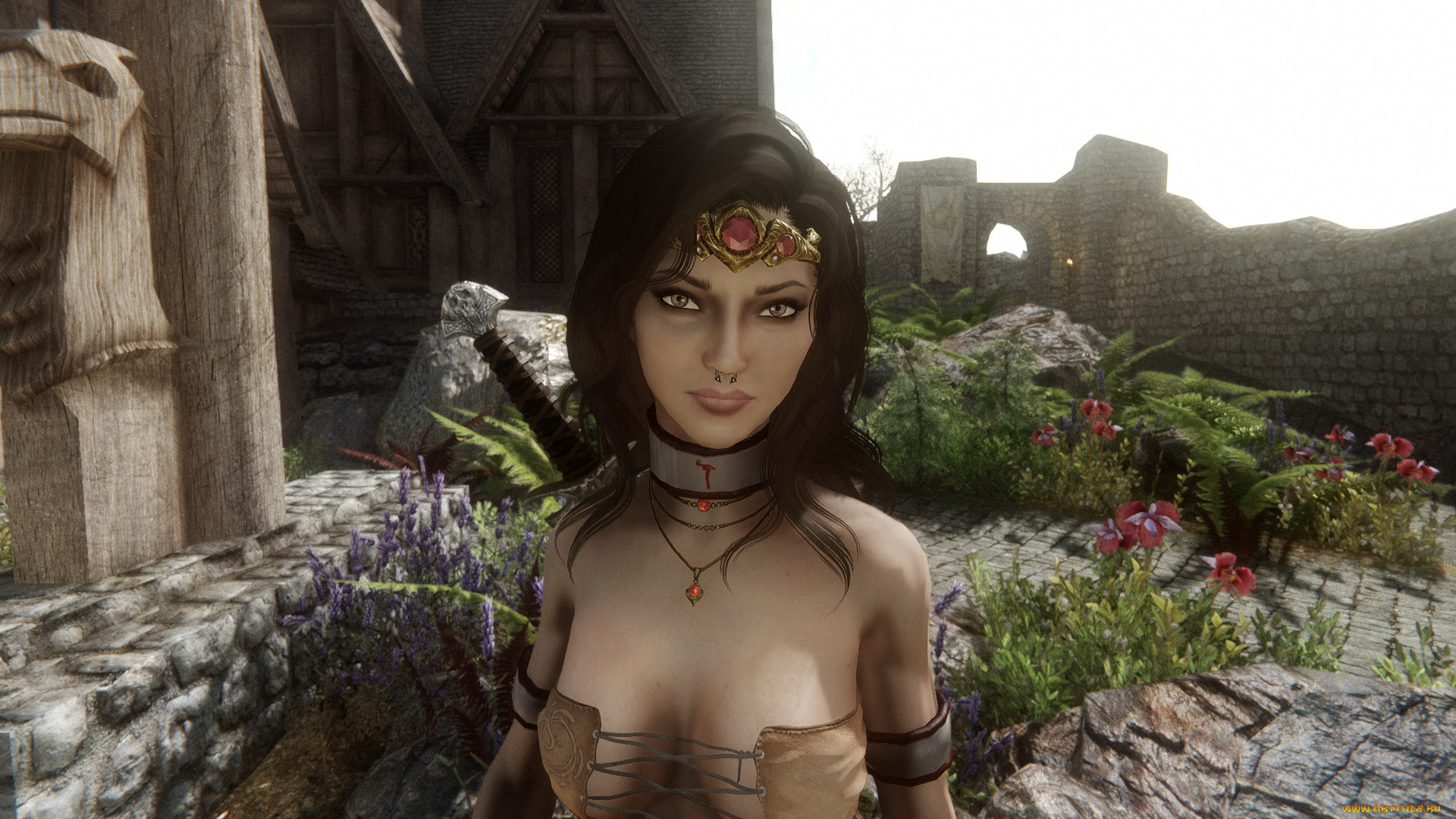 3д, графика, фантазия, , fantasy, взгляд, фон, девушка