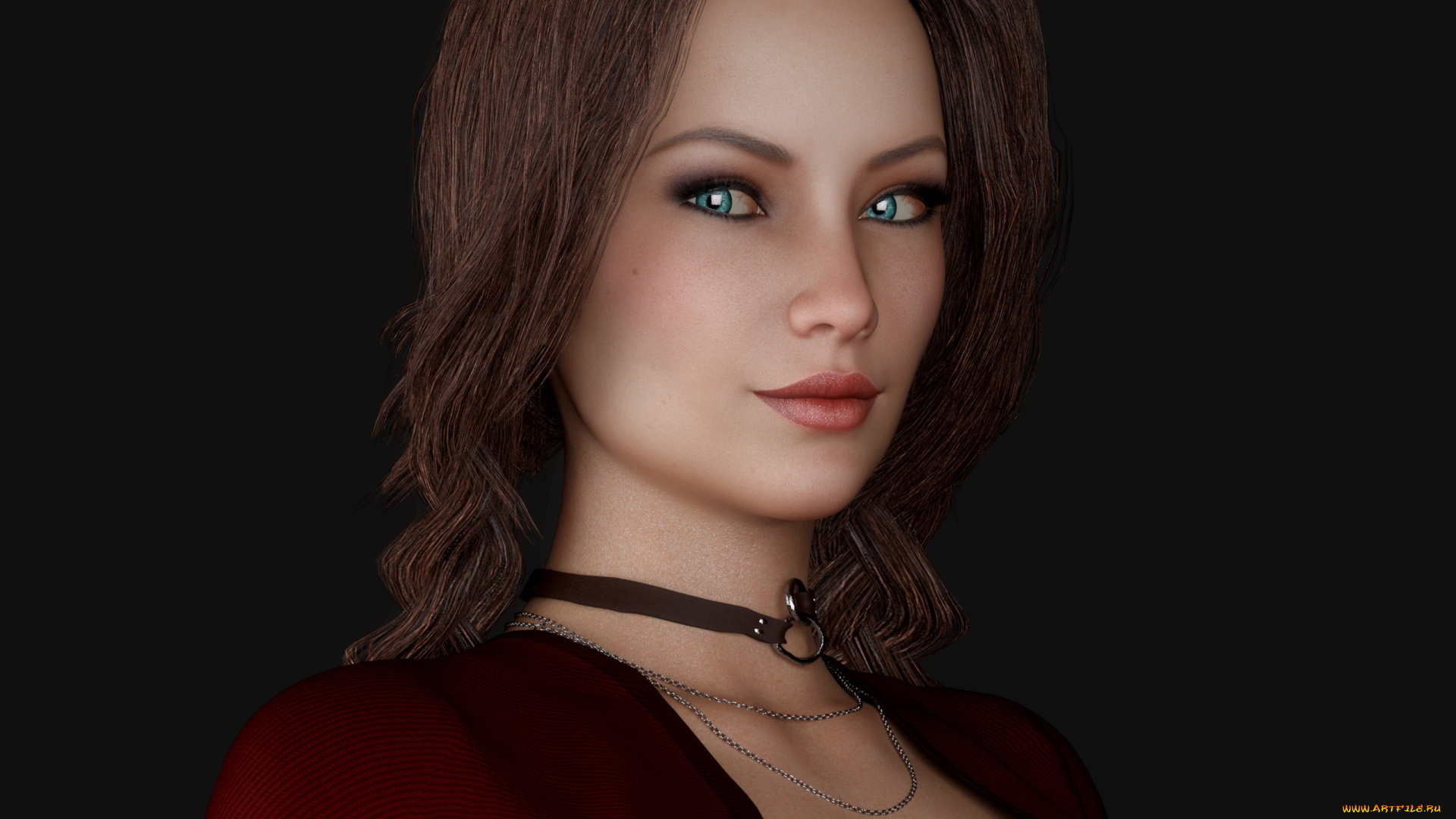 3д, графика, портрет, , portraits, фон, взгляд, девушка