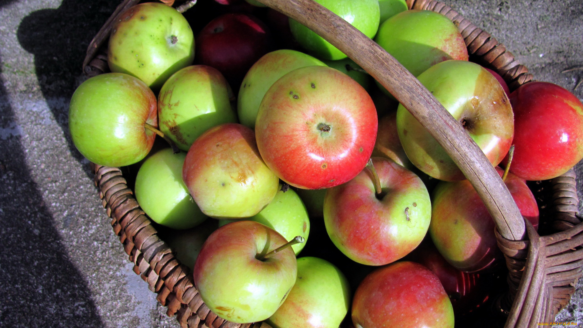 еда, Яблоки, яблоки, корзина, урожай