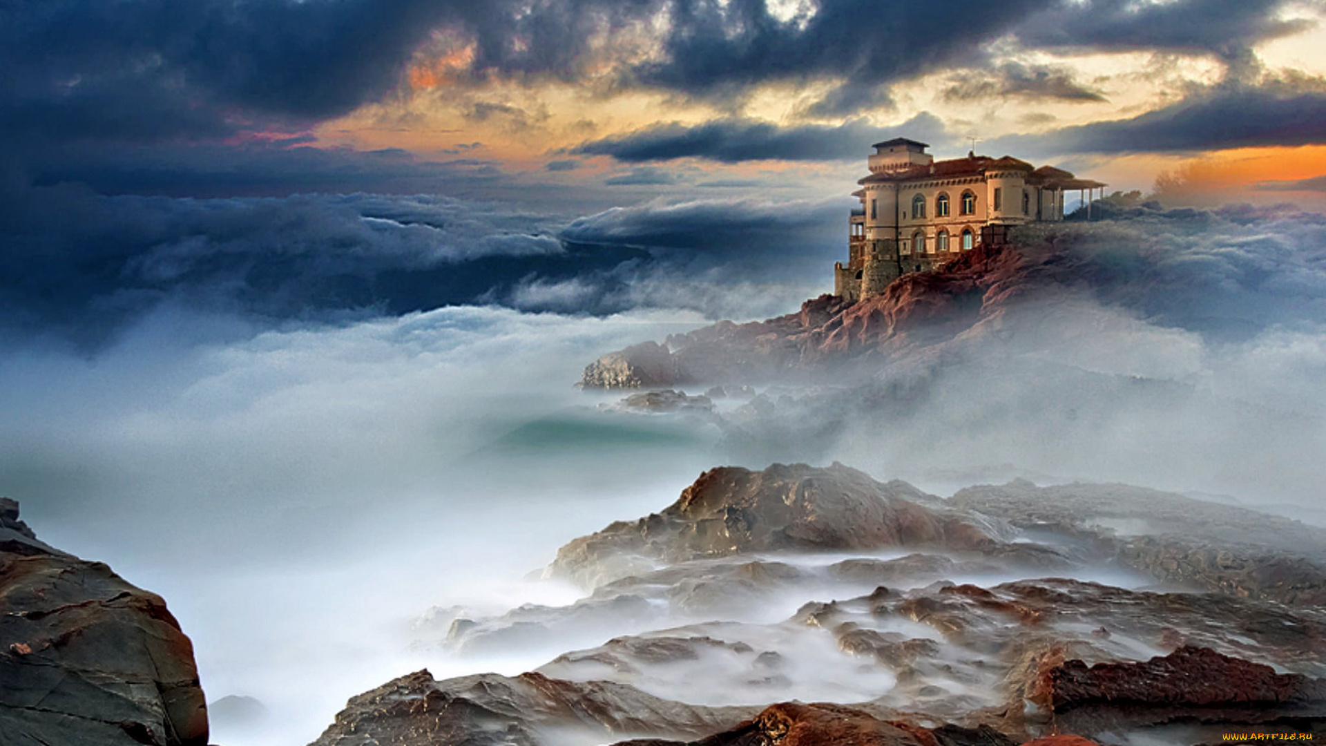 города, замки, италии, побережье