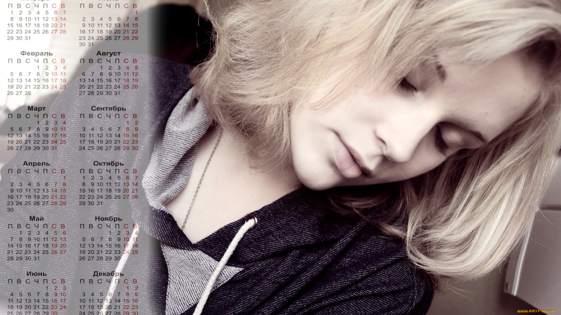 календари, девушки, лицо