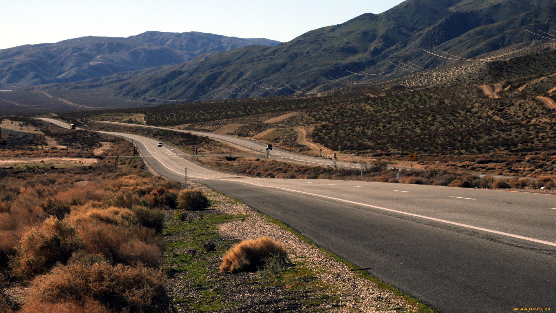 природа, дороги, шоссе, горы