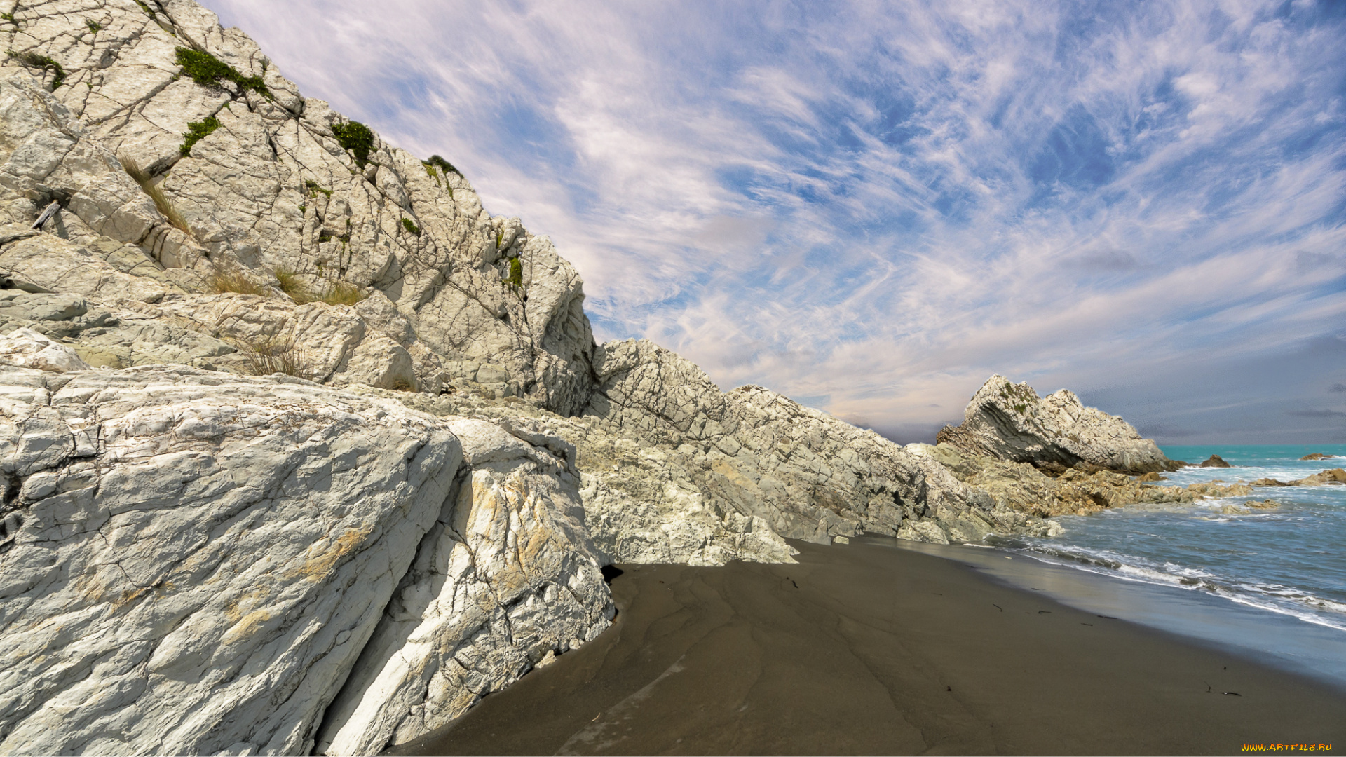 природа, побережье, простор