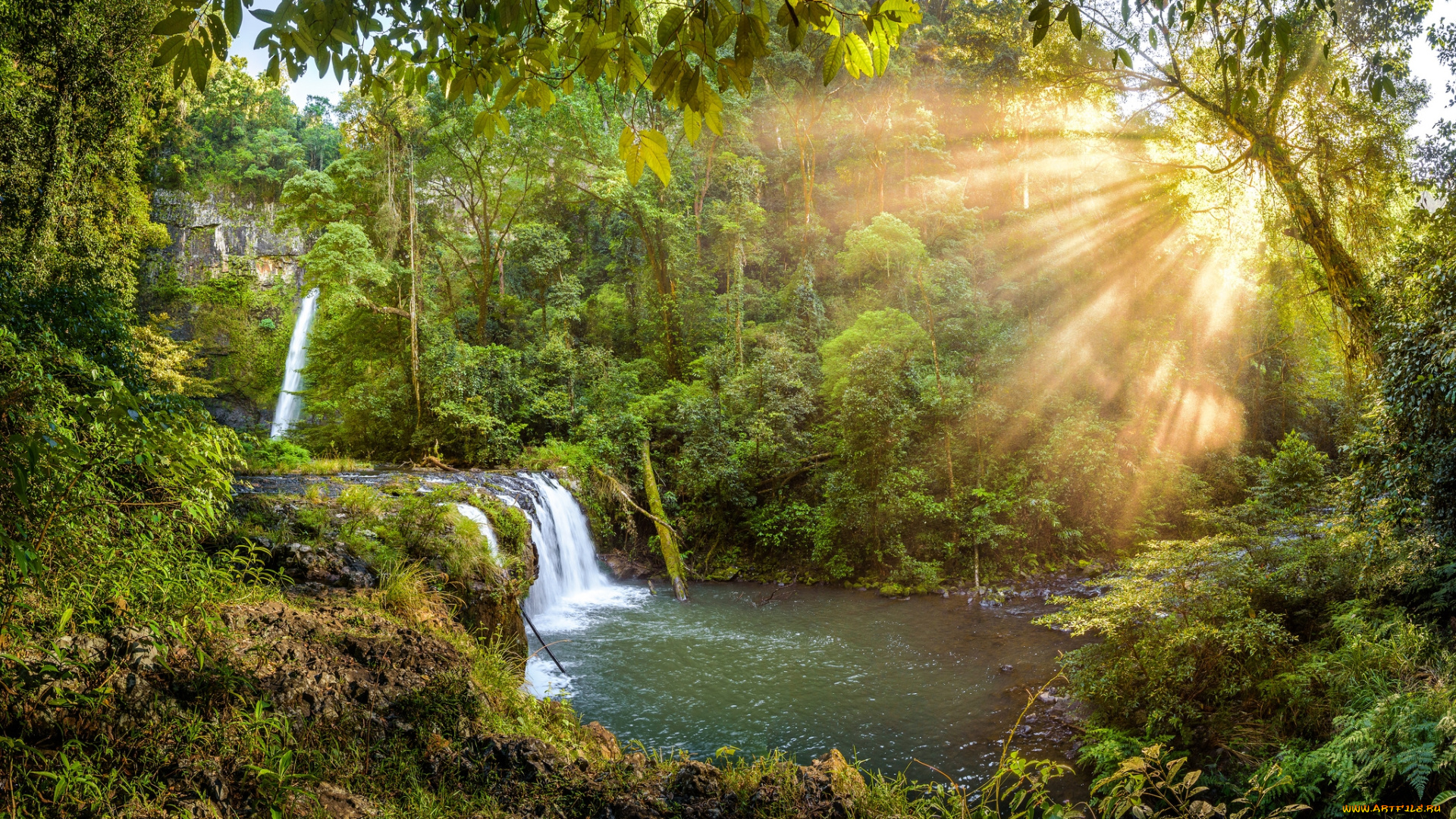природа, водопады, простор