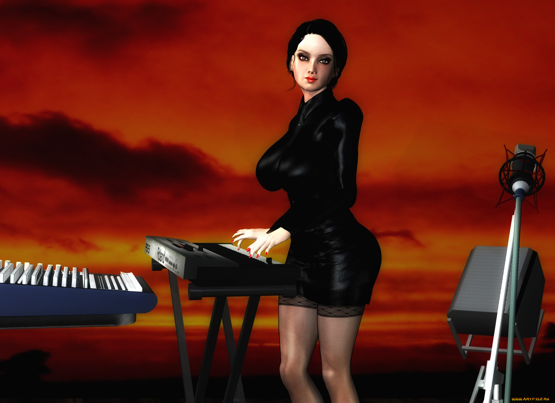 3д, графика, люди, , people, фон, взгляд, девушка