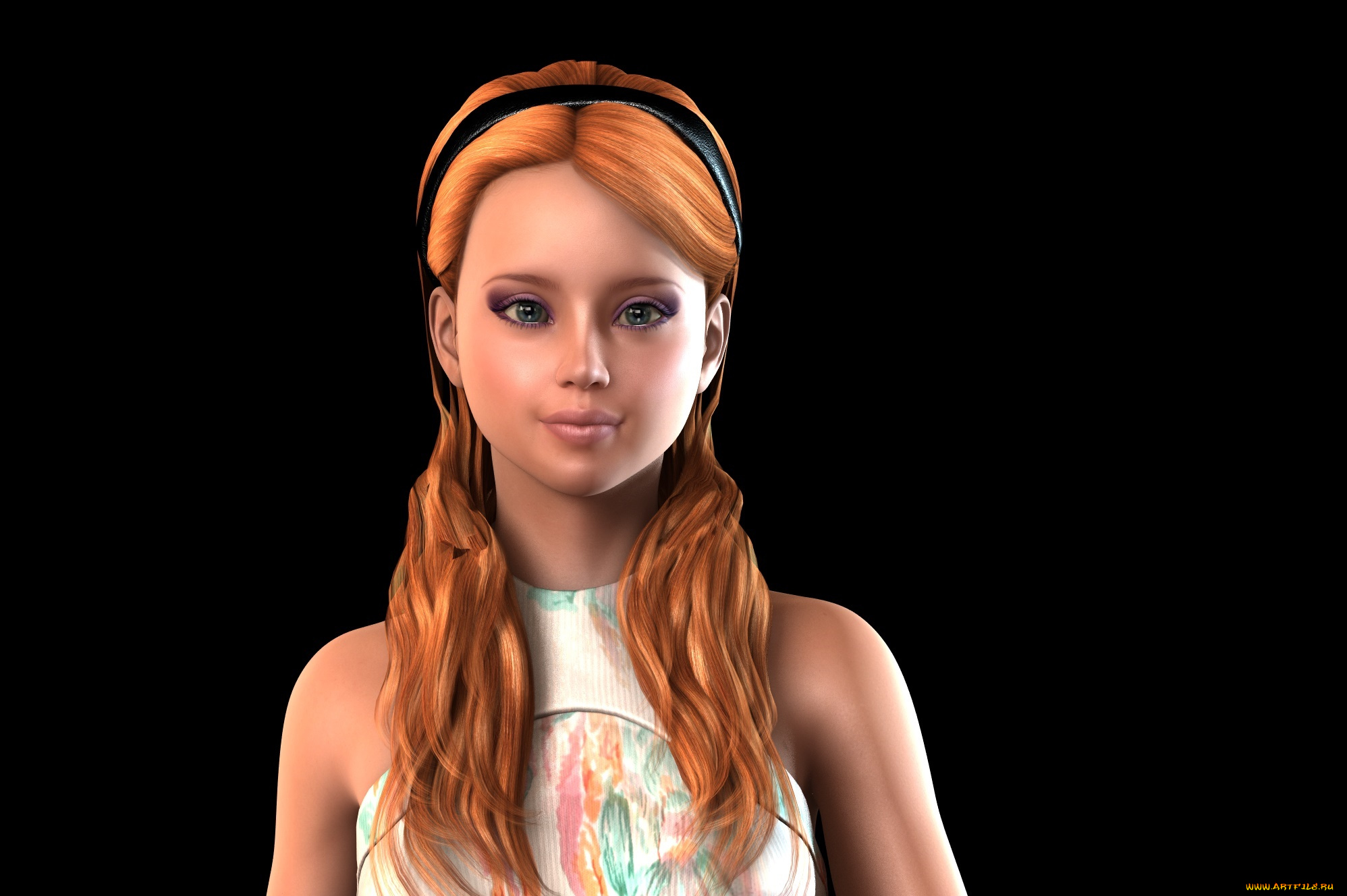 3д, графика, портрет, , portraits, взгляд, девушка, фон