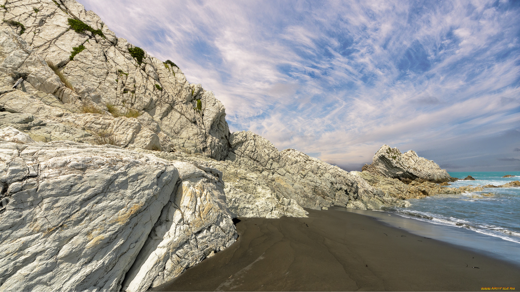 природа, побережье, простор