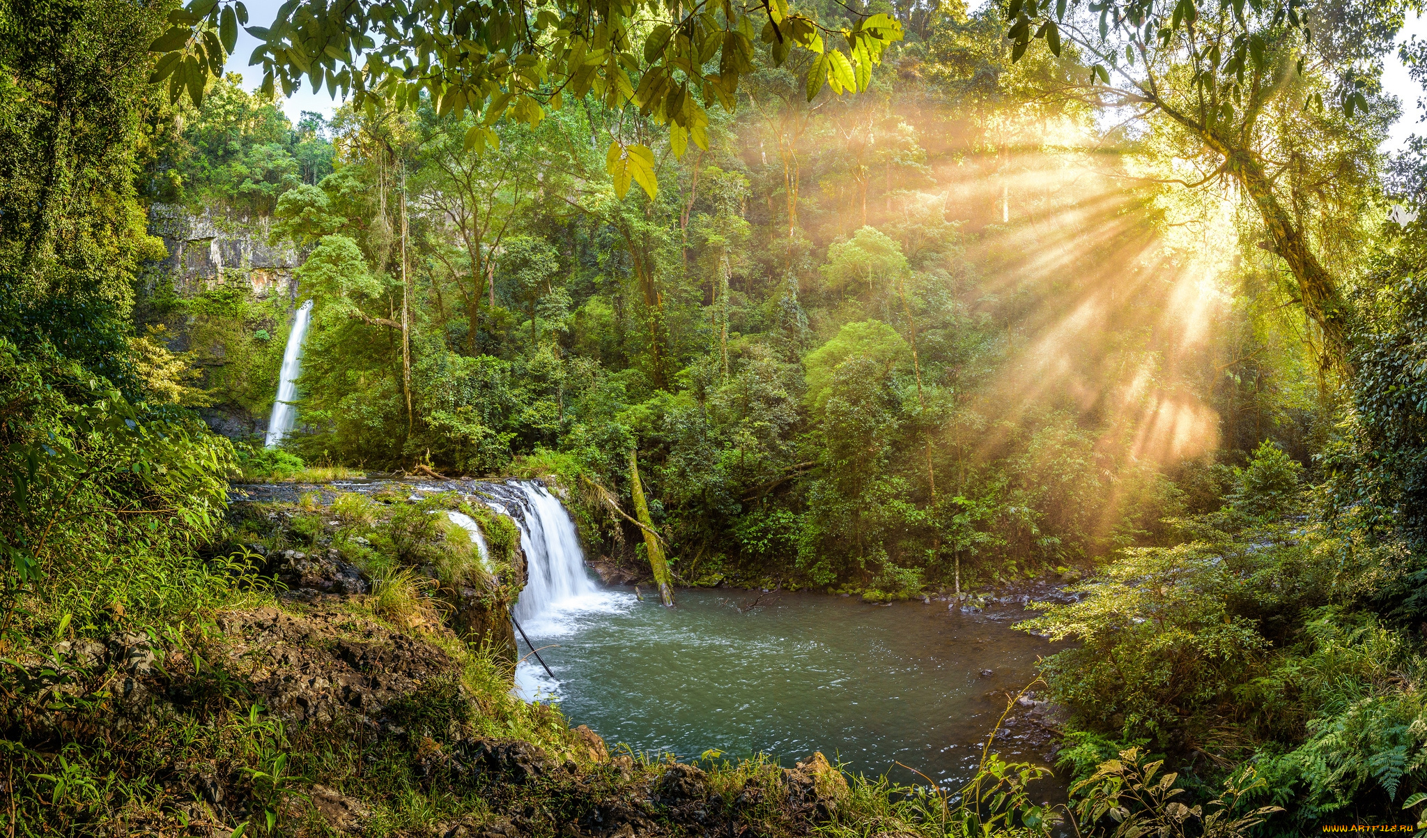природа, водопады, простор