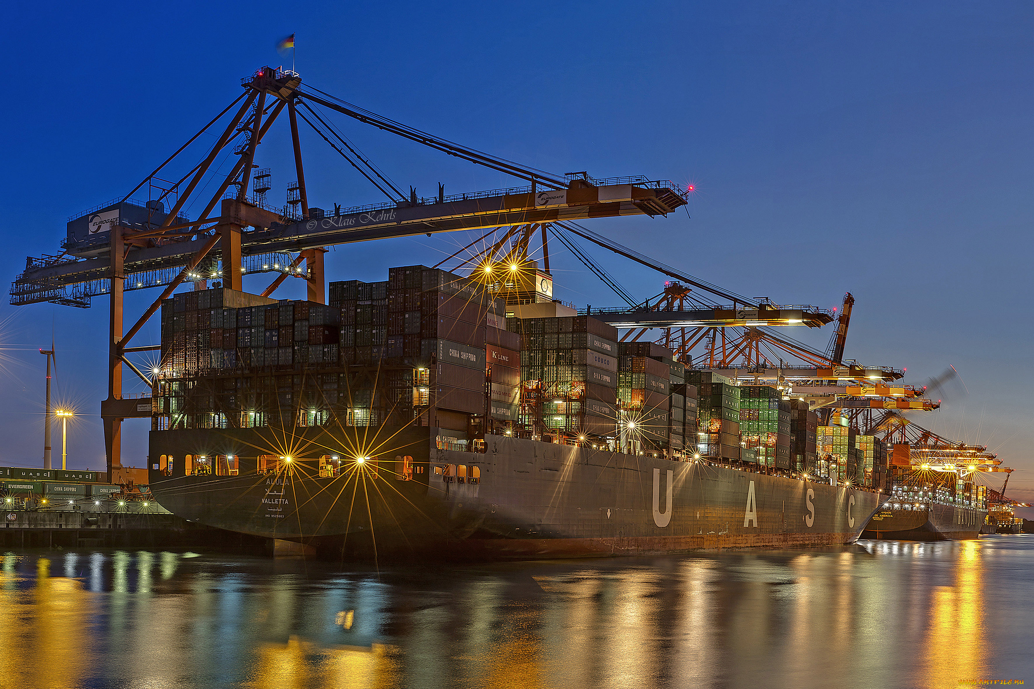 корабли, грузовые, суда, контейнеровоз