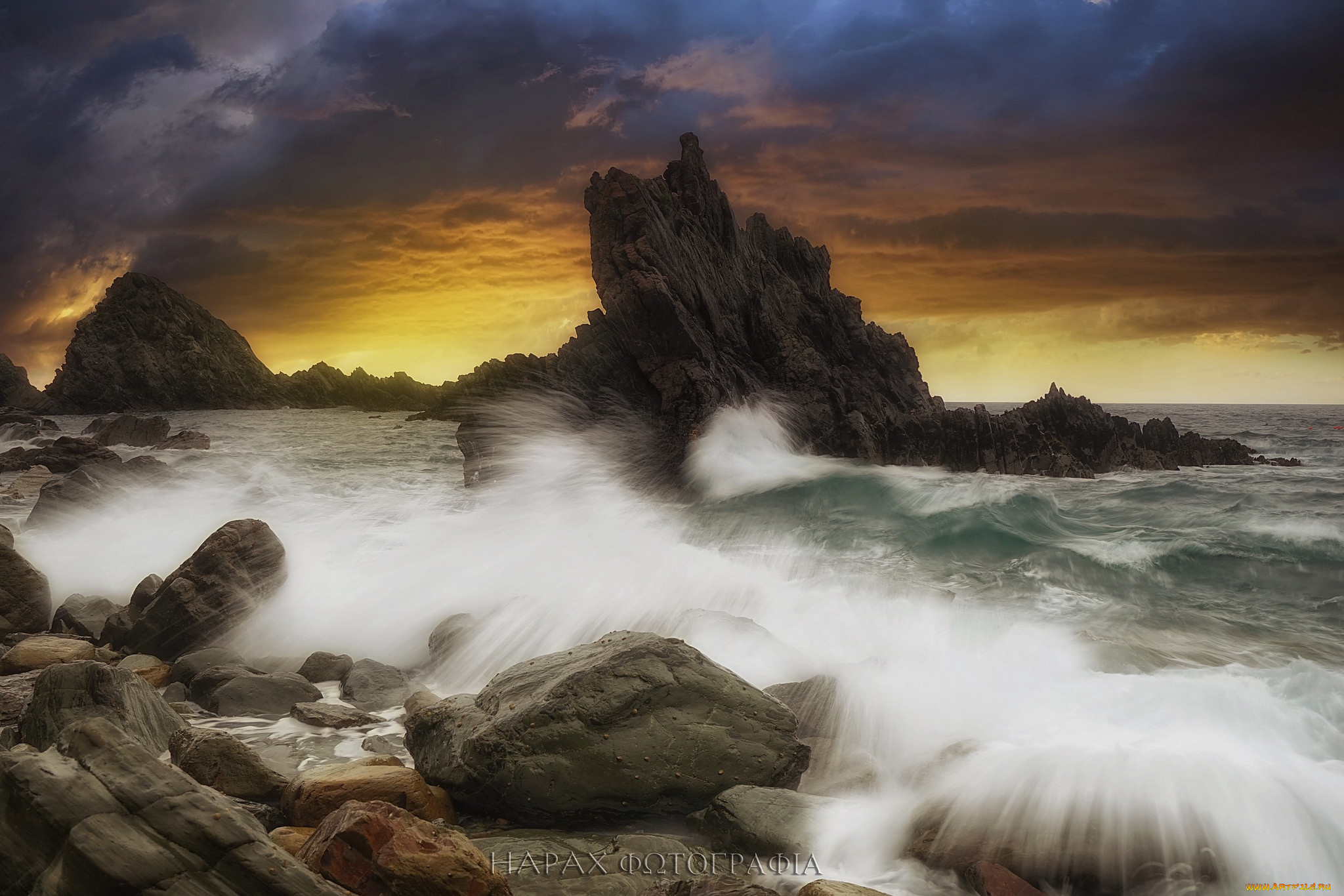 природа, побережье, простор