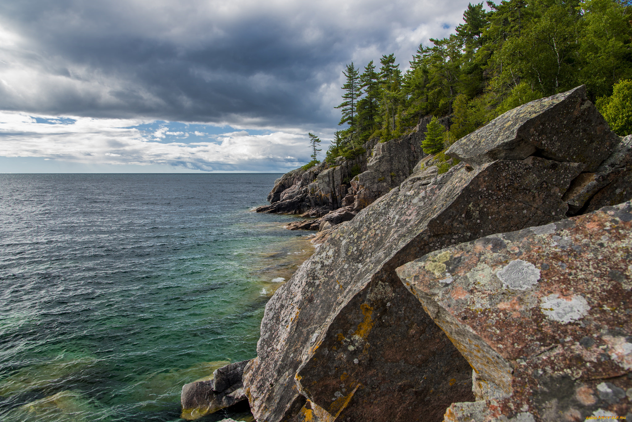 природа, побережье, простор