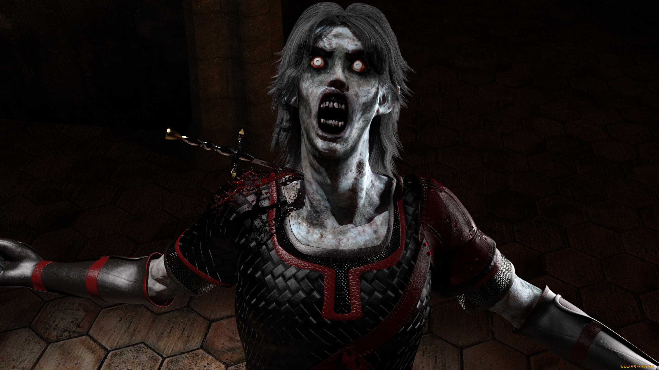 3д, графика, ужас, , horror, зомби