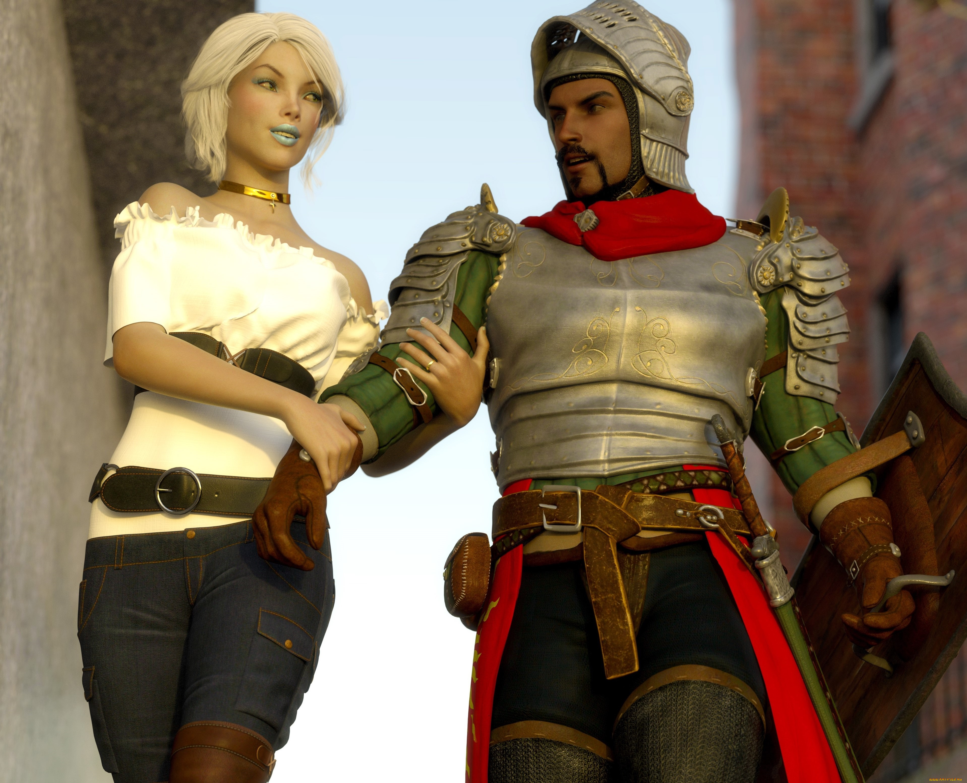 3д, графика, фантазия, , fantasy, девушка, фон, взгляд