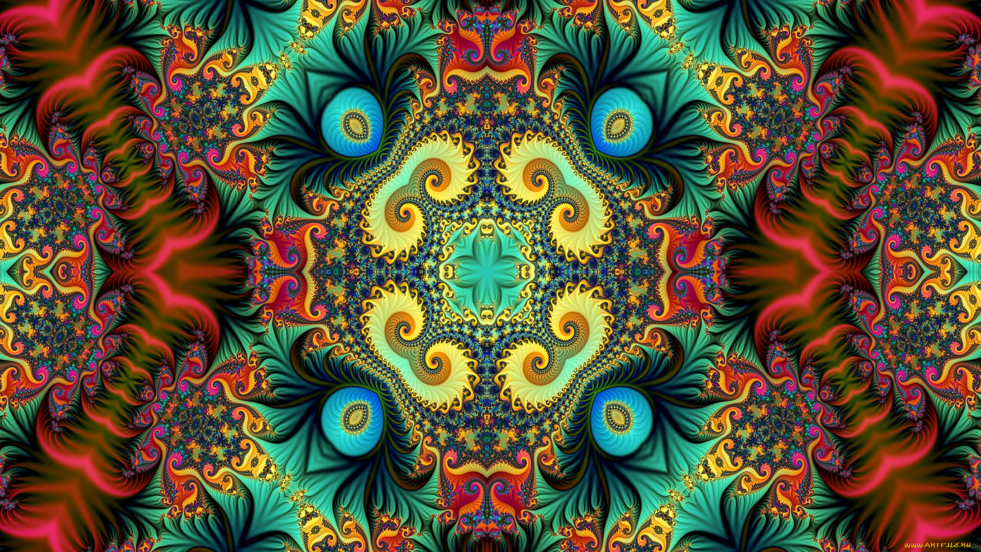 3д, графика, фракталы, , fractal, цвет, фон, узор