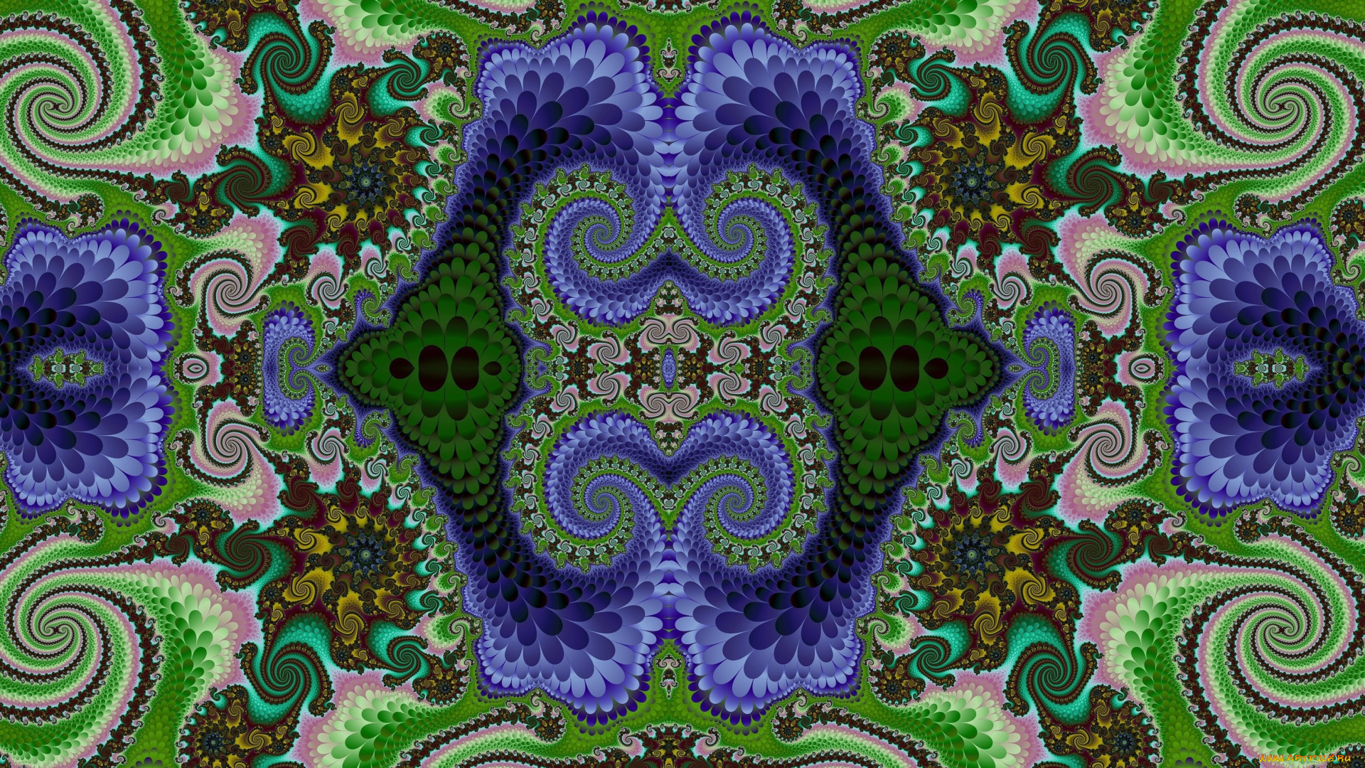 3д, графика, фракталы, , fractal, фон, узор, цвет