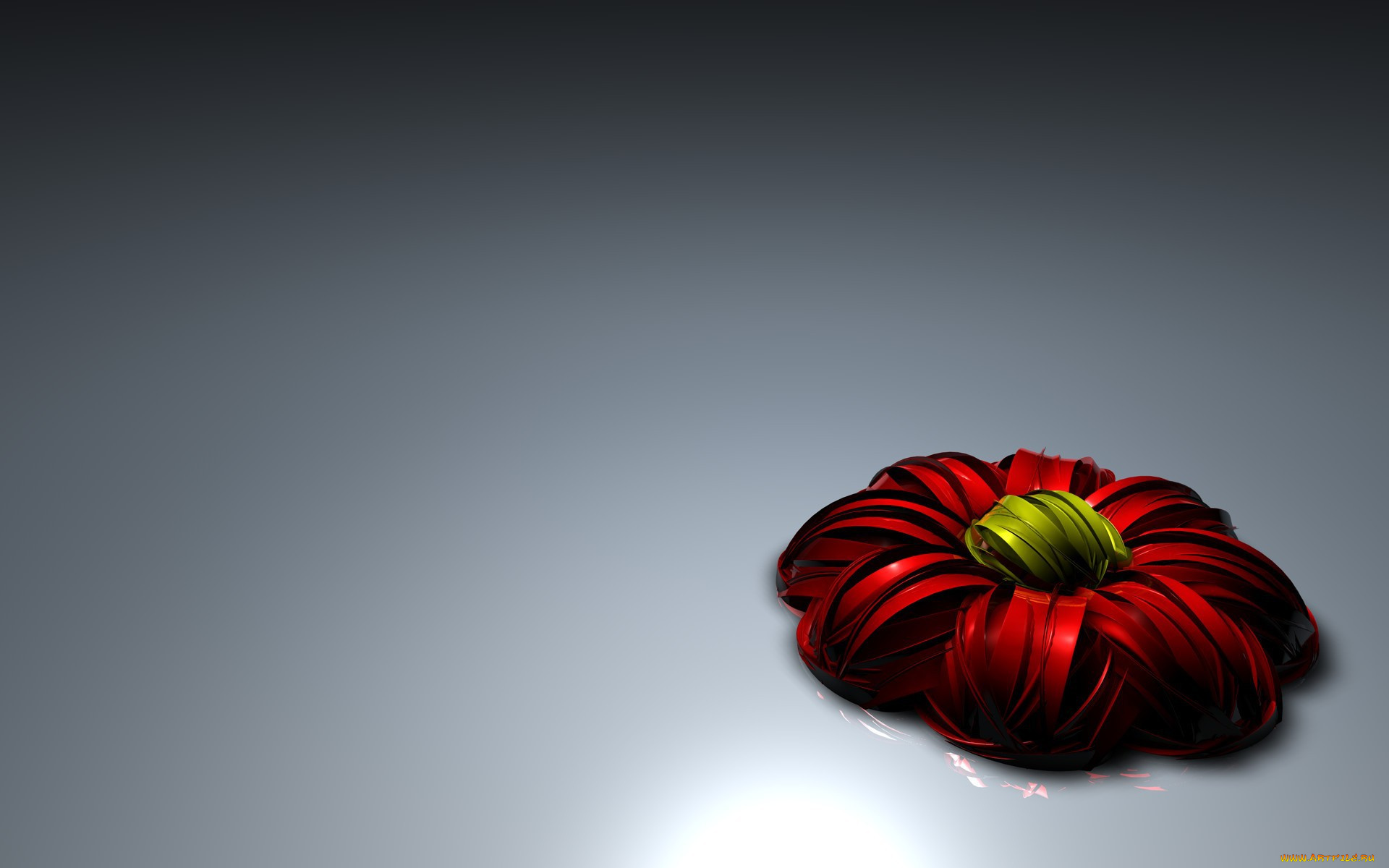 3д, графика, цветы, , flowers, плетение, цветок