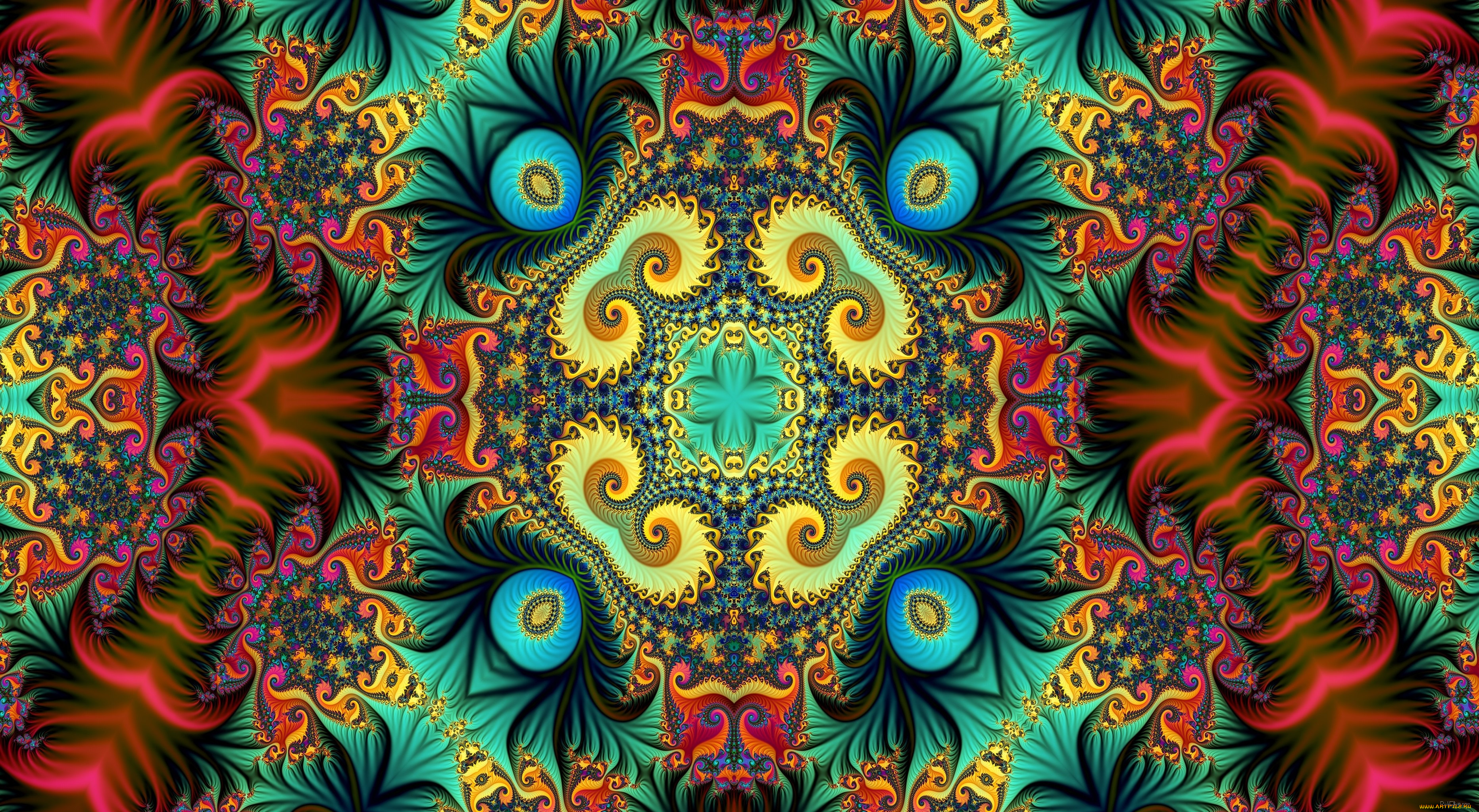 3д, графика, фракталы, , fractal, цвет, фон, узор