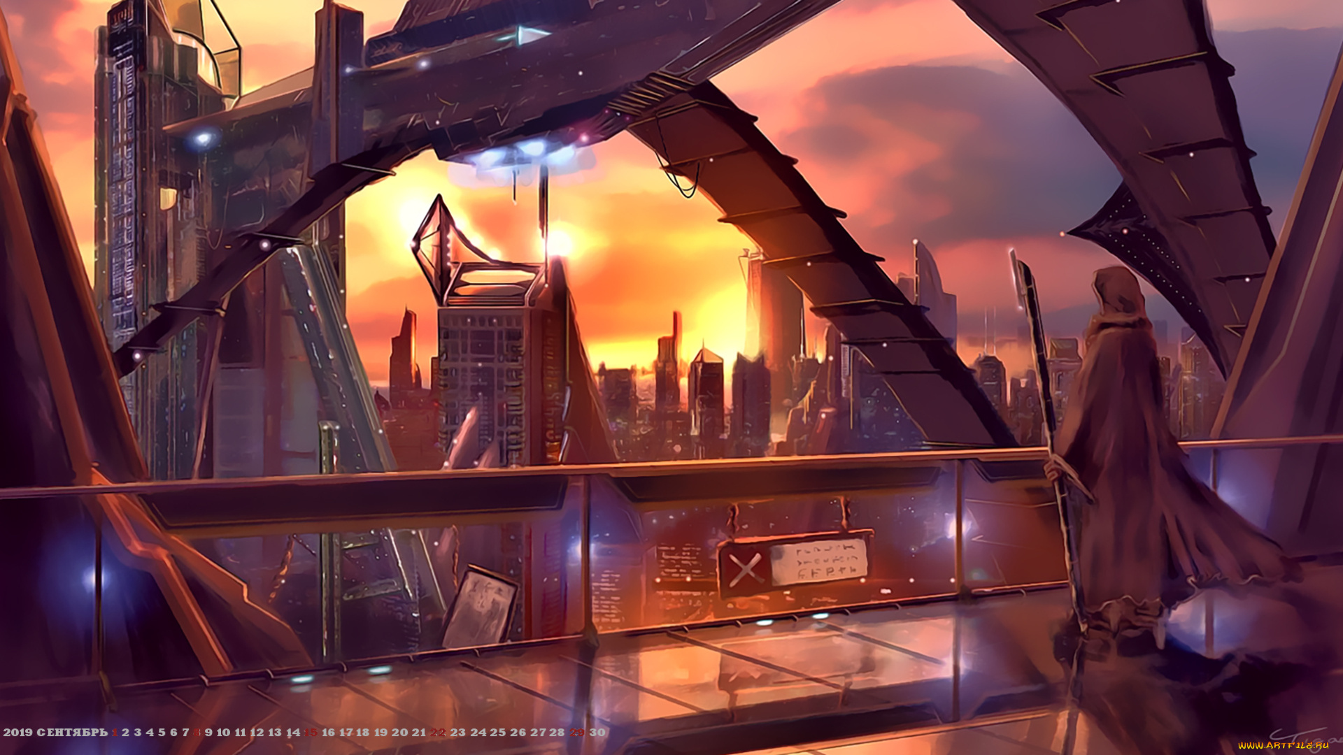 календари, фэнтези, 2019, calendar, строение, человек, сооружение, город