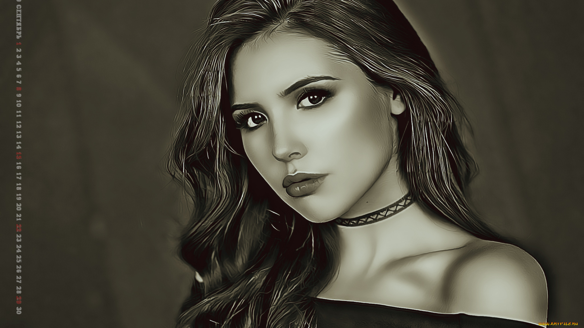 календари, компьютерный, дизайн, женщина, 2019, calendar, девушка, лицо, взгляд