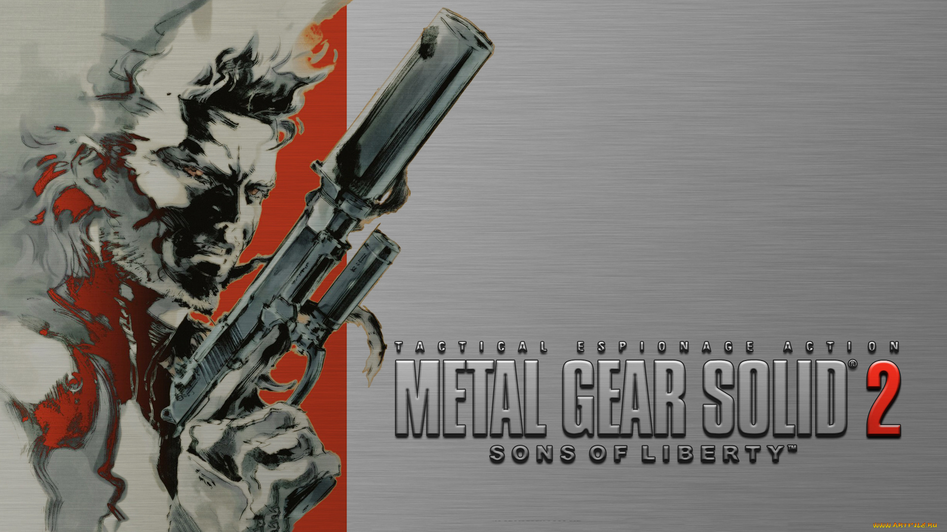 видео, игры, metal, gear, solid, 2, мужчина, пистолет, взгляд, фон