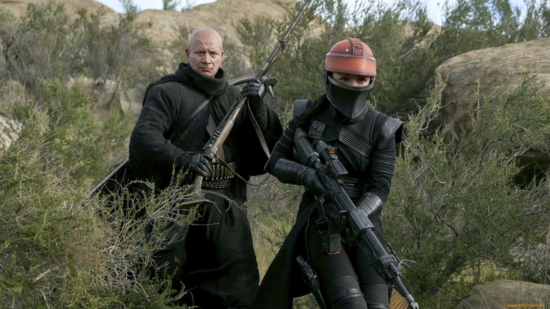 кино, фильмы, the, book, of, boba, fett, , сериал, люди, оружие, кусты, камни