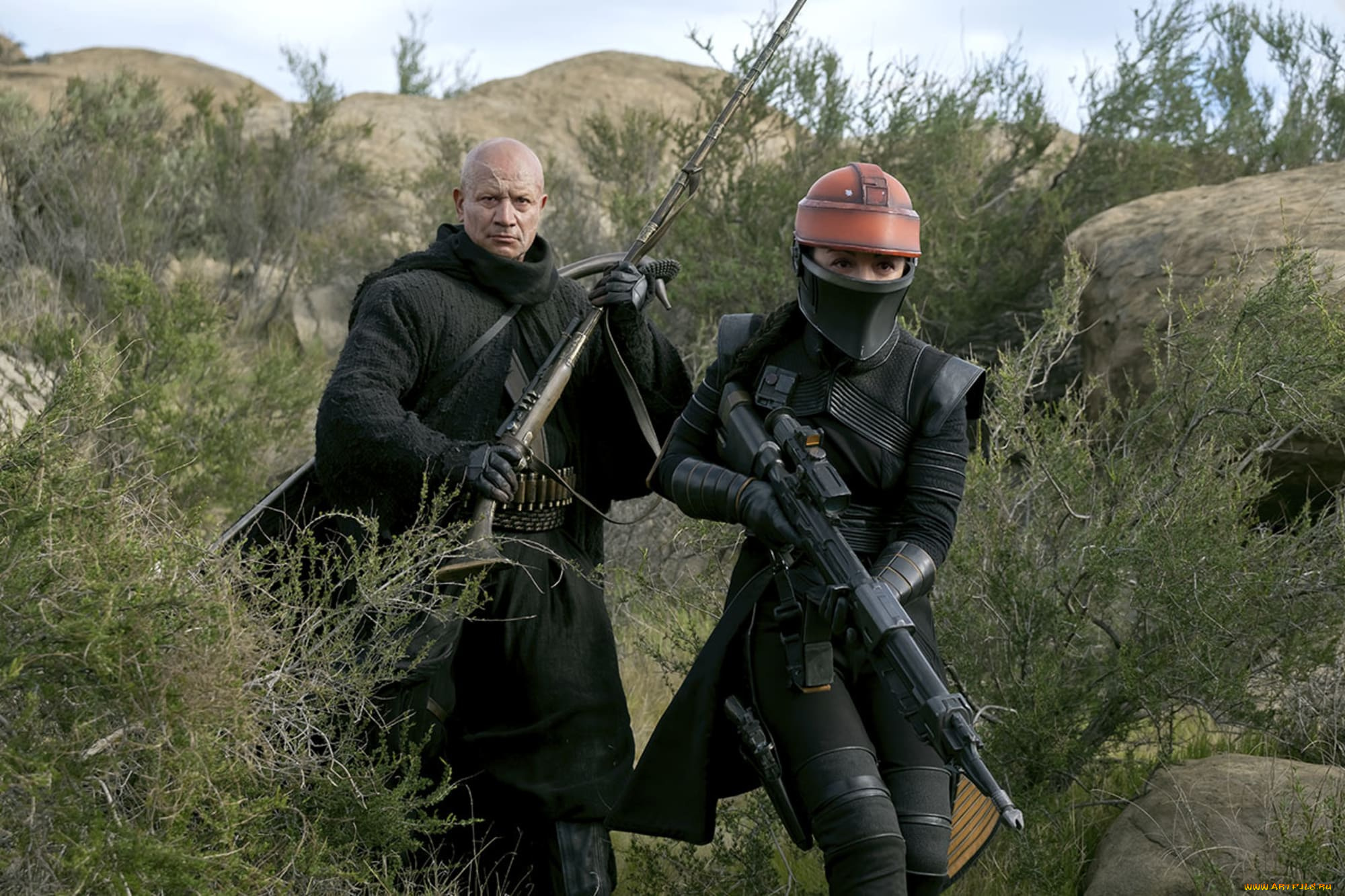 кино, фильмы, the, book, of, boba, fett, , сериал, люди, оружие, кусты, камни