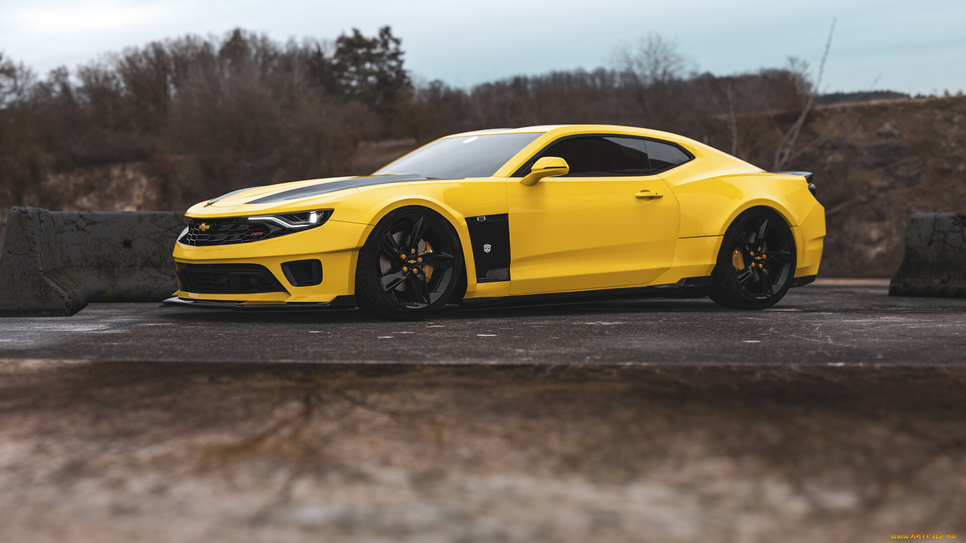 chevrolet, camaro, rs, bumble, bee, new, vision, автомобили, 3д, chevrolet, camaro, rs, bumble, bee, new, vision