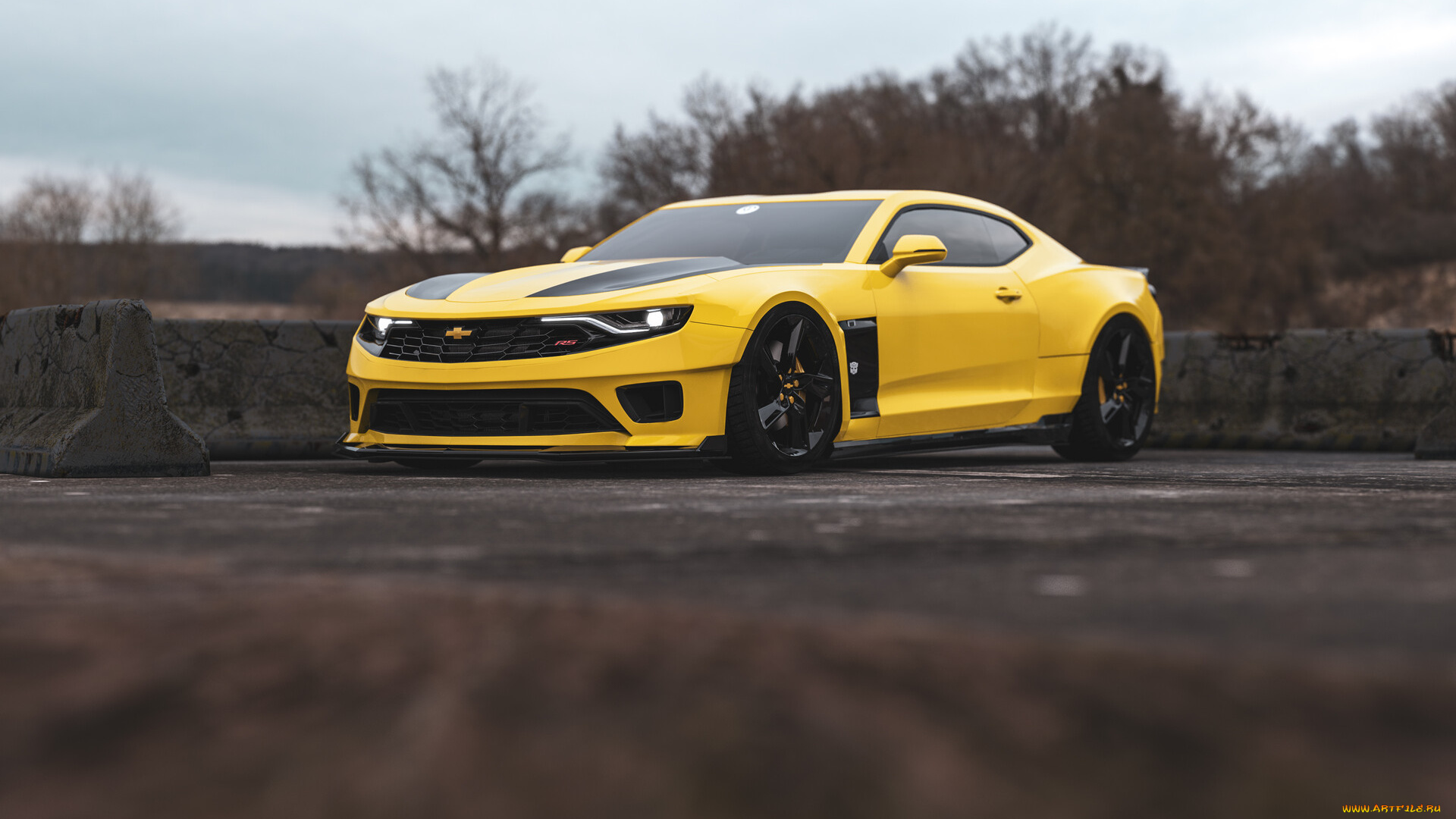 chevrolet, camaro, rs, bumble, bee, new, vision, автомобили, 3д, chevrolet, camaro, rs, bumble, bee, new, vision