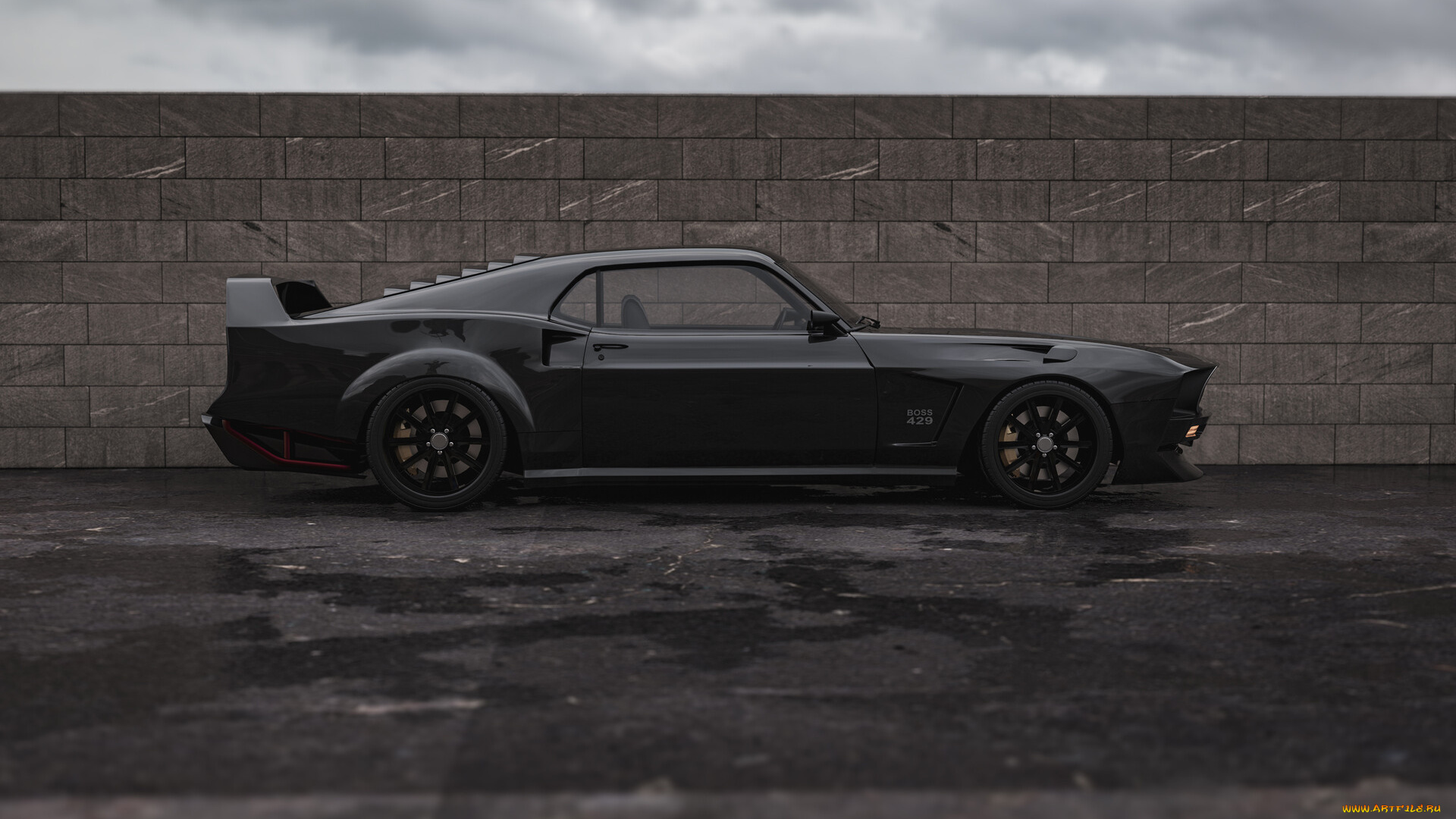 ford, mustang, boss, 429, hypnotizer, автомобили, 3д, ford, mustang, boss, 429, hypnotizer