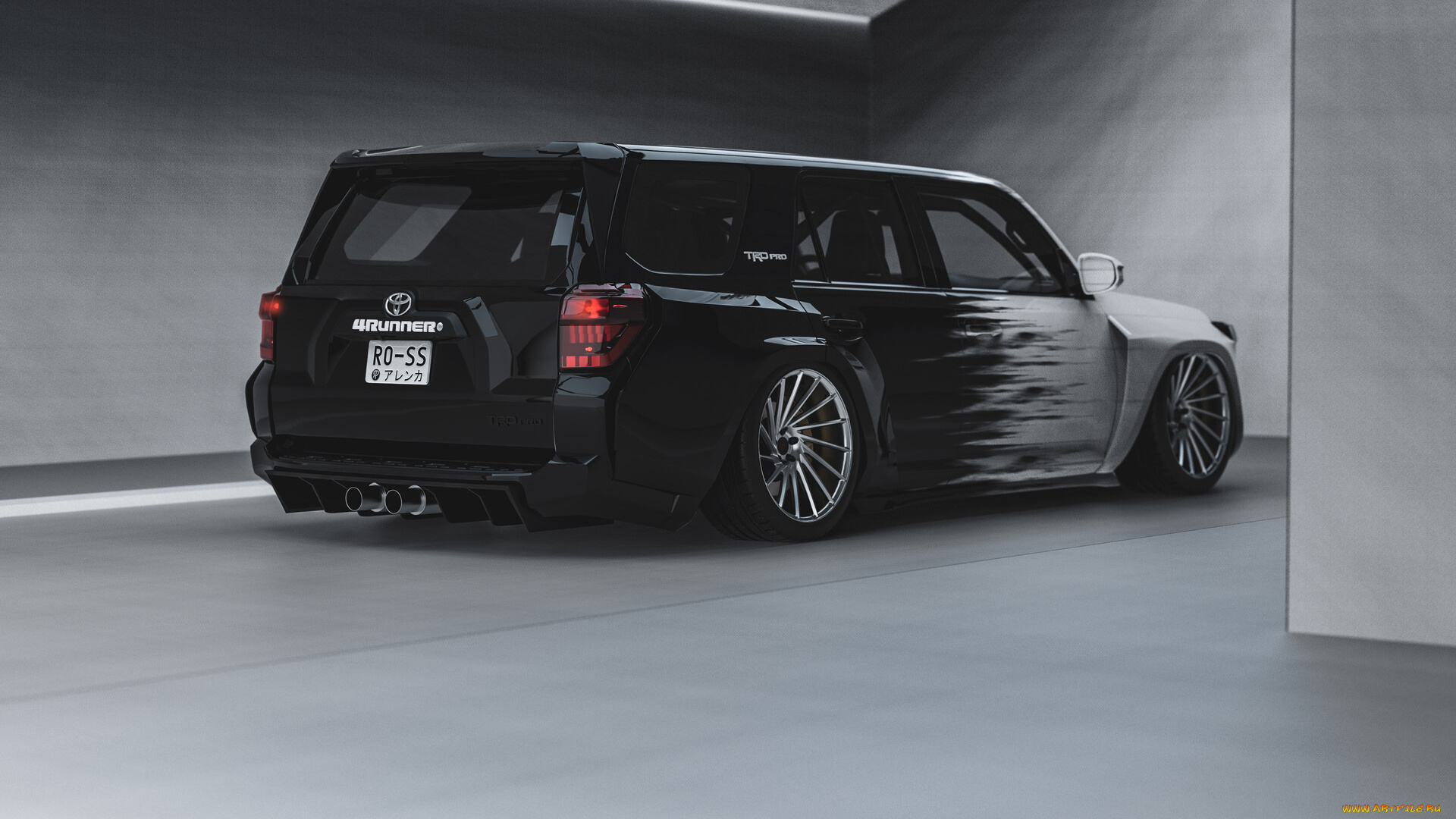 toyota, land, cruiser, 4-runner, slammed, widebody, автомобили, 3д, toyota, land, cruiser, 4-runner, slammed, widebody