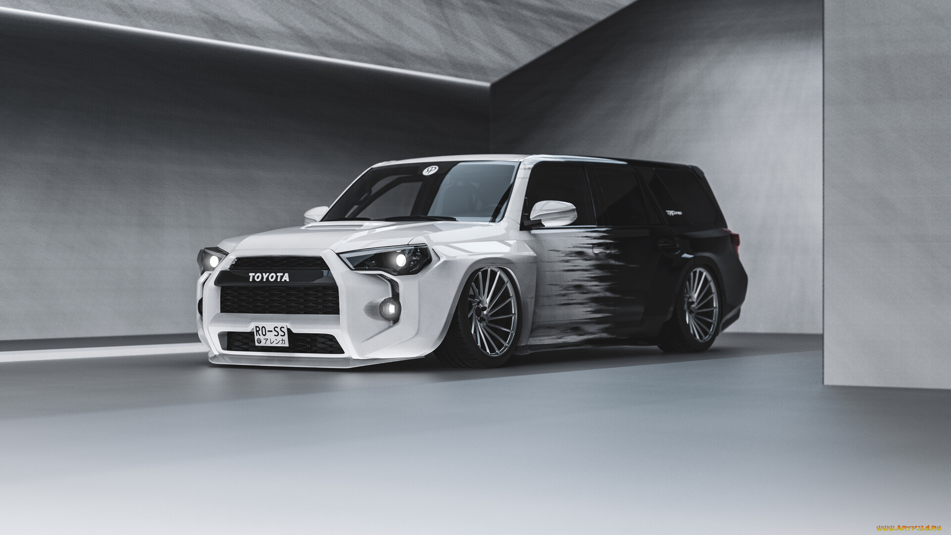 toyota, land, cruiser, 4-runner, slammed, widebody, автомобили, 3д, toyota, land, cruiser, 4-runner, slammed, widebody