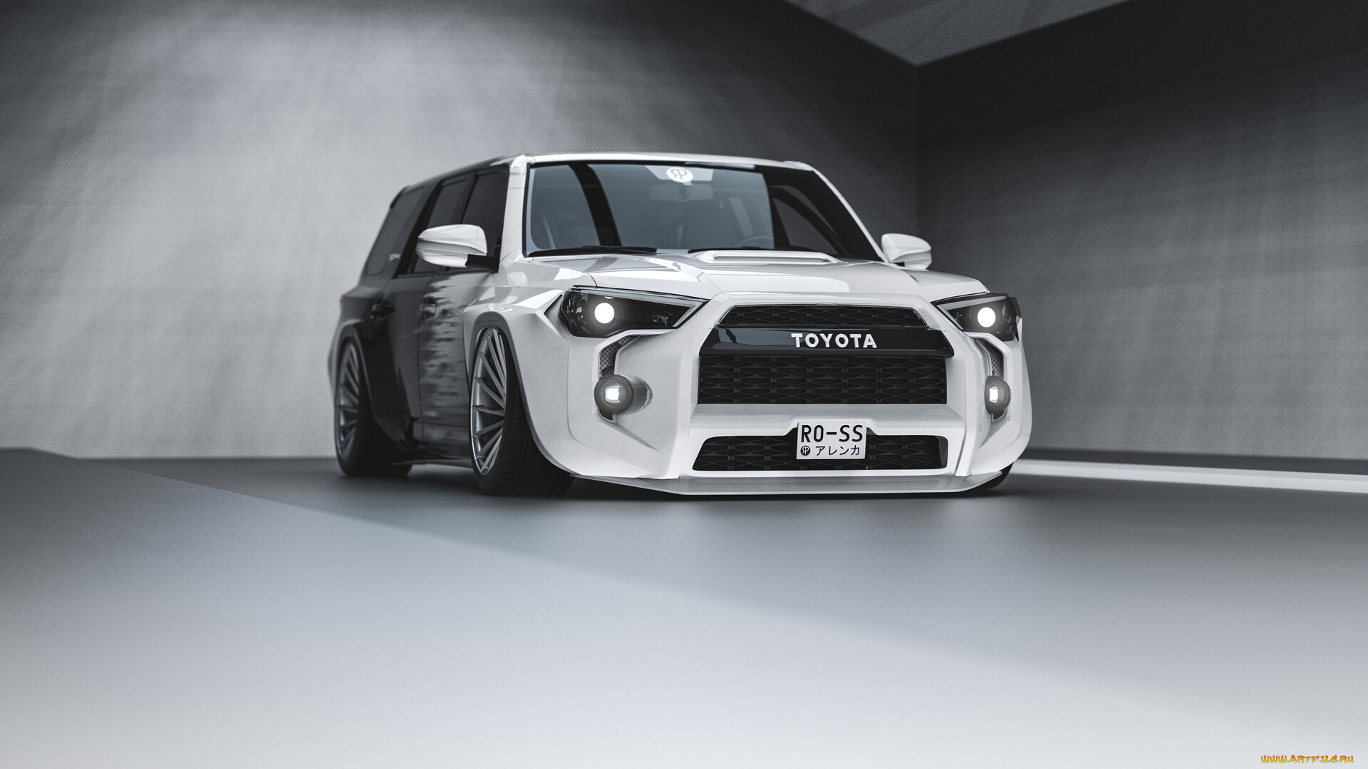 toyota, land, cruiser, 4-runner, slammed, widebody, автомобили, 3д, toyota, land, cruiser, 4-runner, slammed, widebody