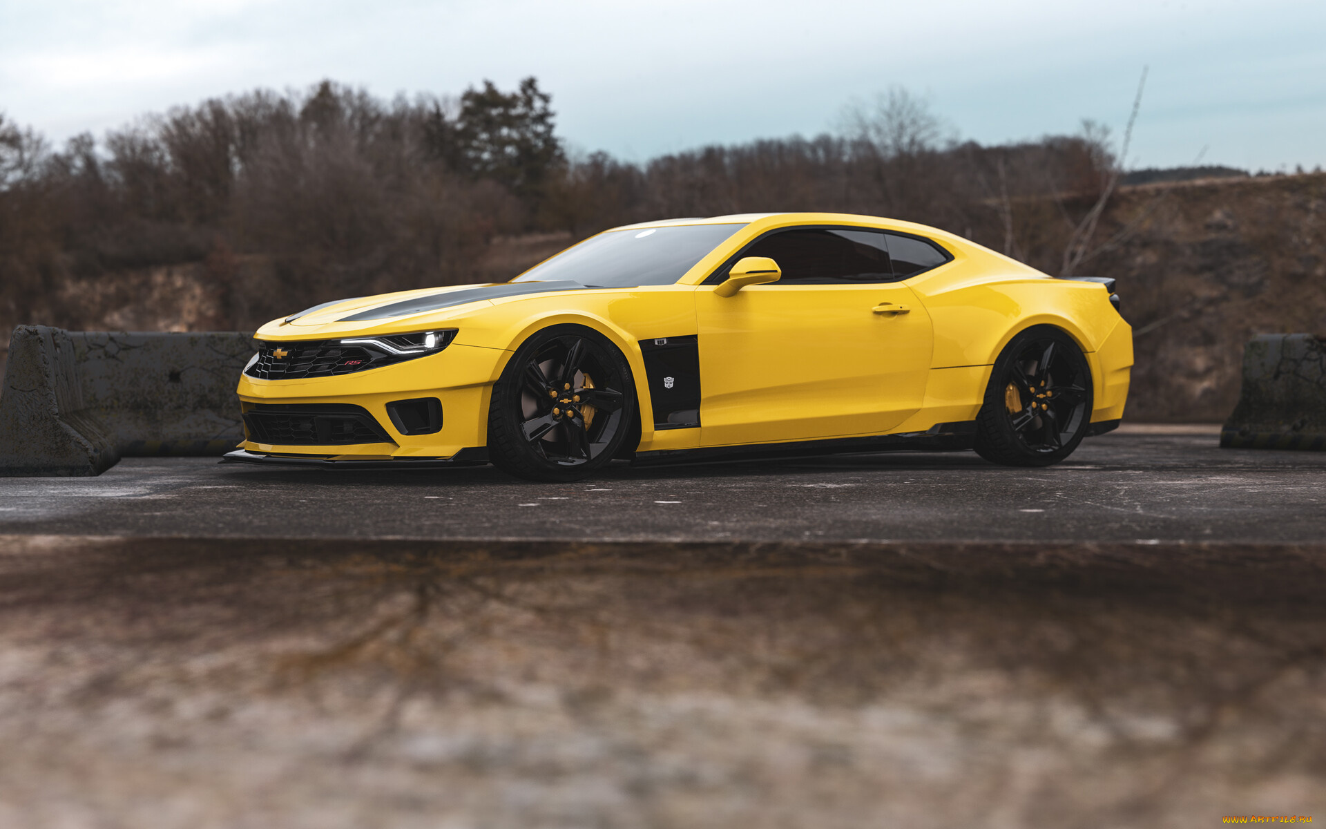 chevrolet, camaro, rs, bumble, bee, new, vision, автомобили, 3д, chevrolet, camaro, rs, bumble, bee, new, vision