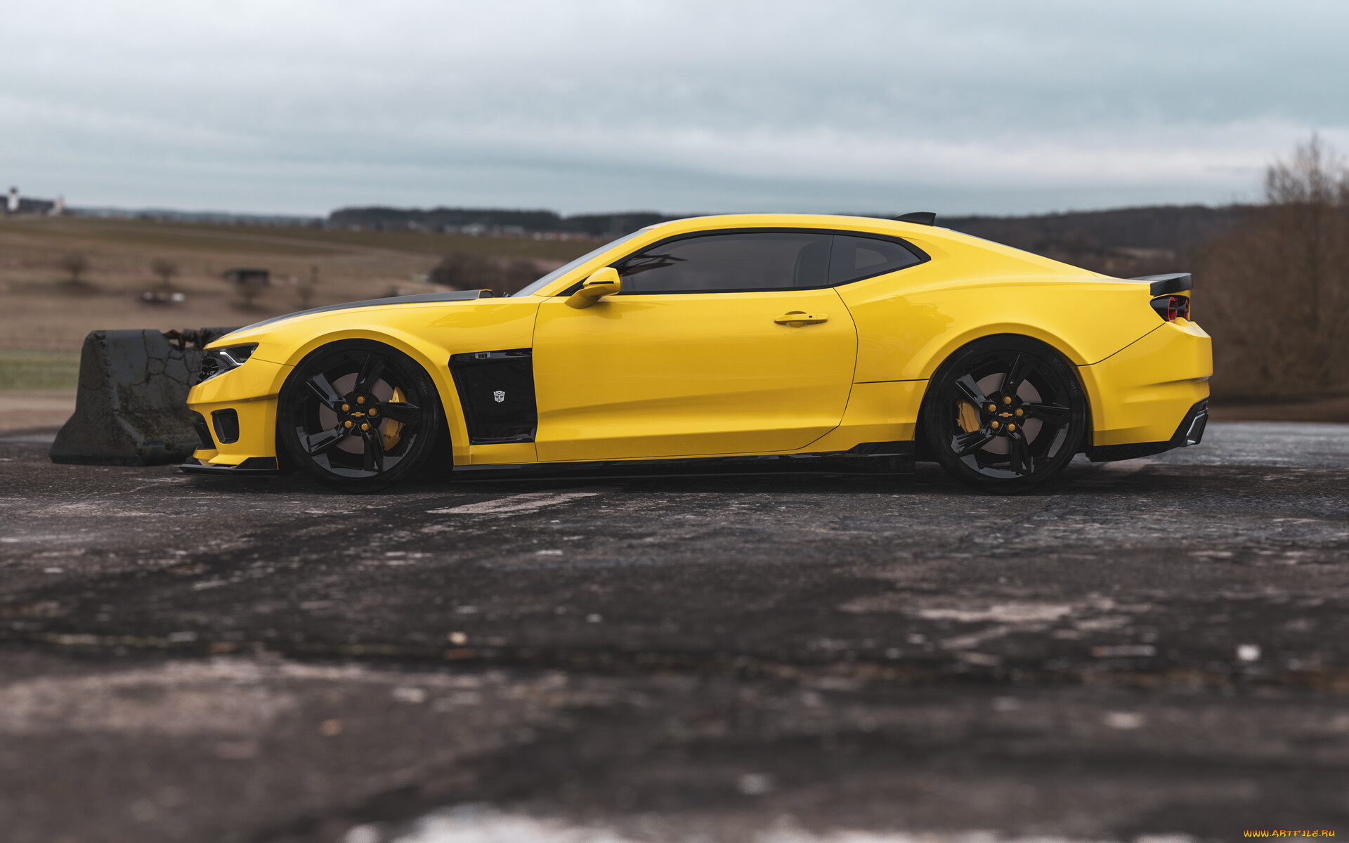 chevrolet, camaro, rs, bumble, bee, new, vision, автомобили, 3д, chevrolet, camaro, rs, bumble, bee, new, vision