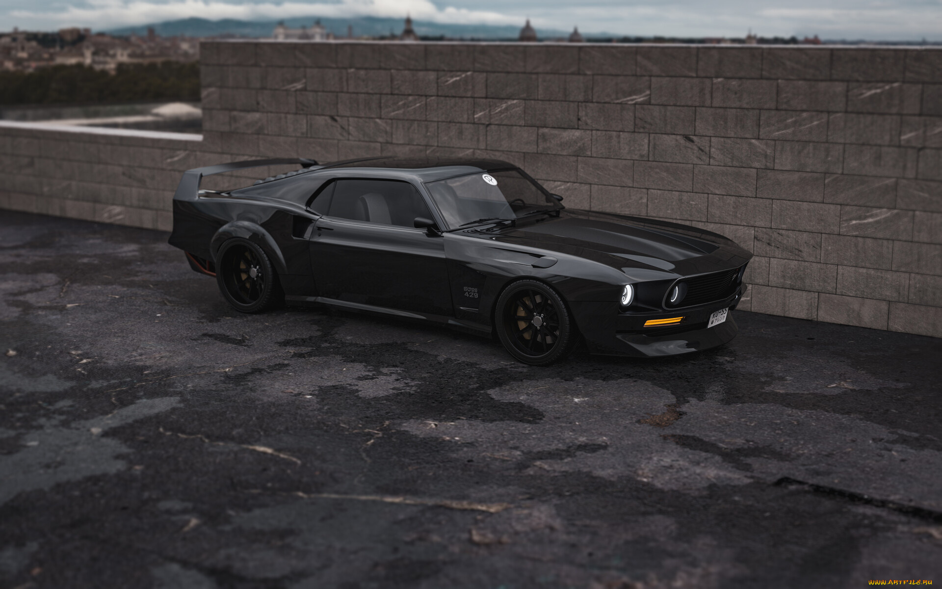 ford, mustang, boss, 429, hypnotizer, автомобили, 3д, ford, mustang, boss, 429, hypnotizer