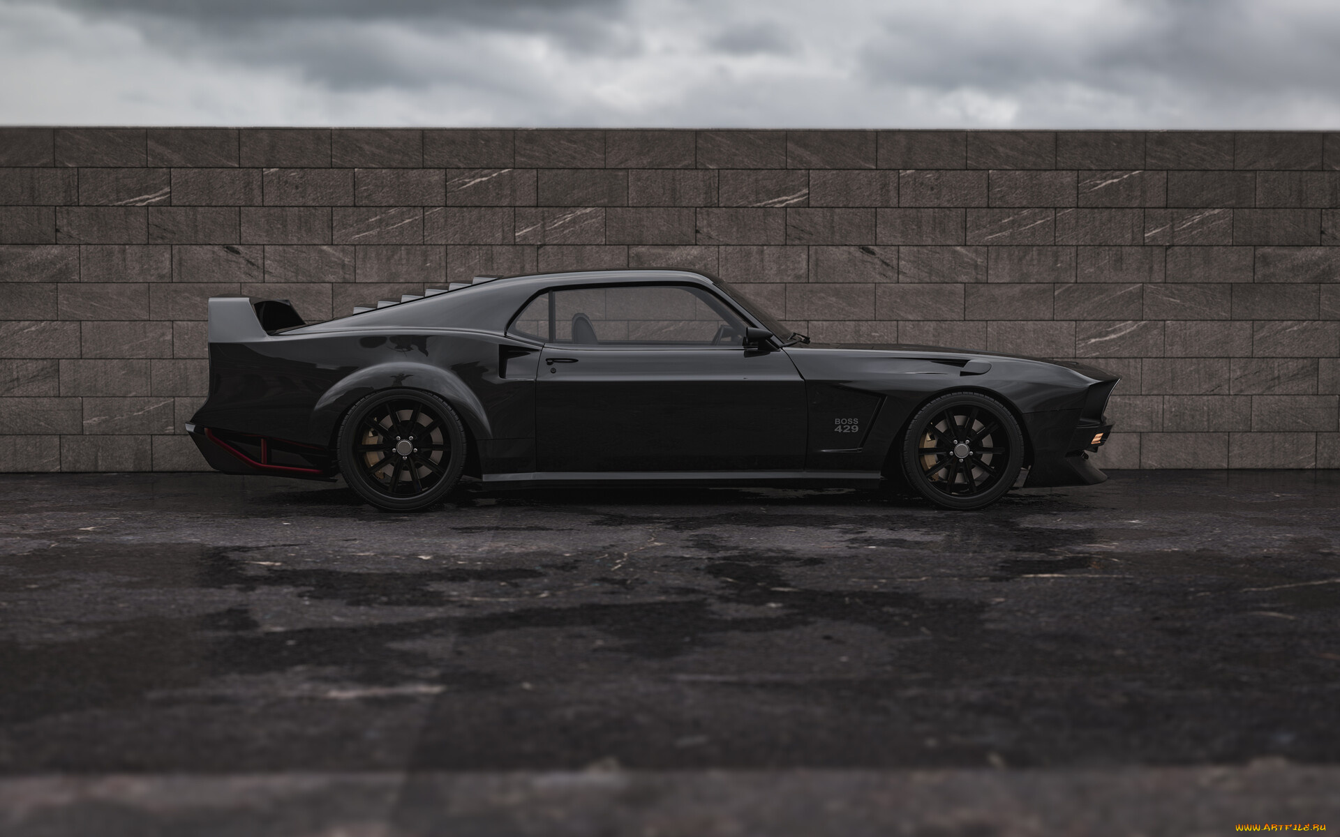 ford, mustang, boss, 429, hypnotizer, автомобили, 3д, ford, mustang, boss, 429, hypnotizer