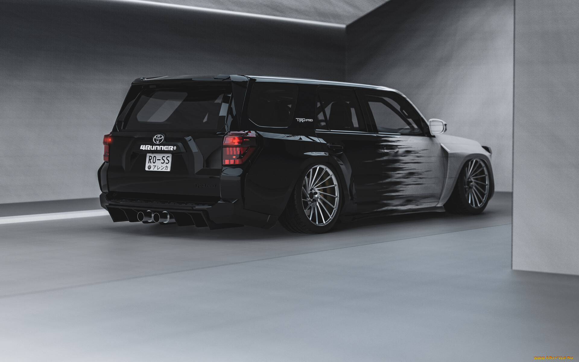 toyota, land, cruiser, 4-runner, slammed, widebody, автомобили, 3д, toyota, land, cruiser, 4-runner, slammed, widebody