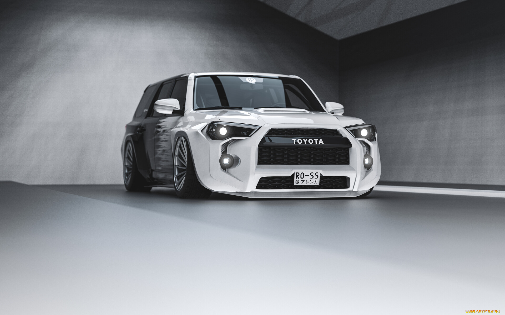 toyota, land, cruiser, 4-runner, slammed, widebody, автомобили, 3д, toyota, land, cruiser, 4-runner, slammed, widebody