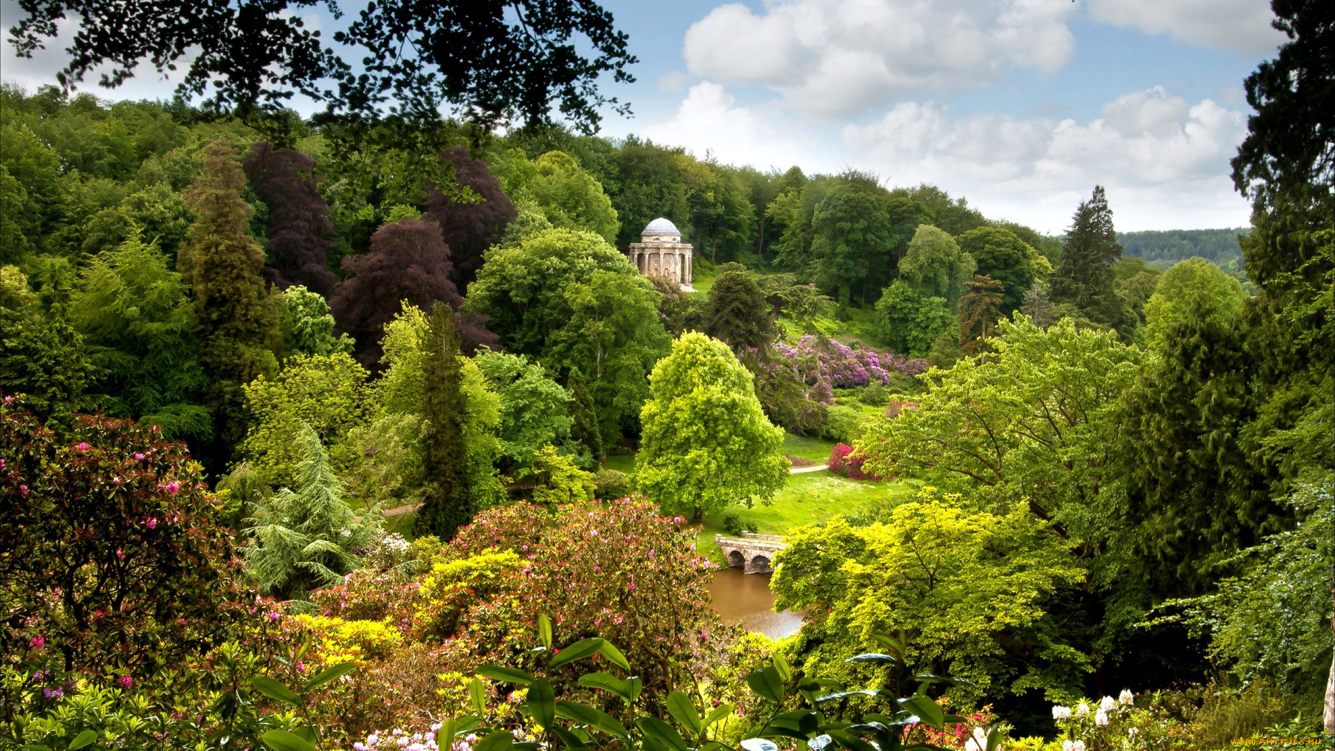 stourhead, garden, wiltshire, england, природа, парк, stourhead, garden
