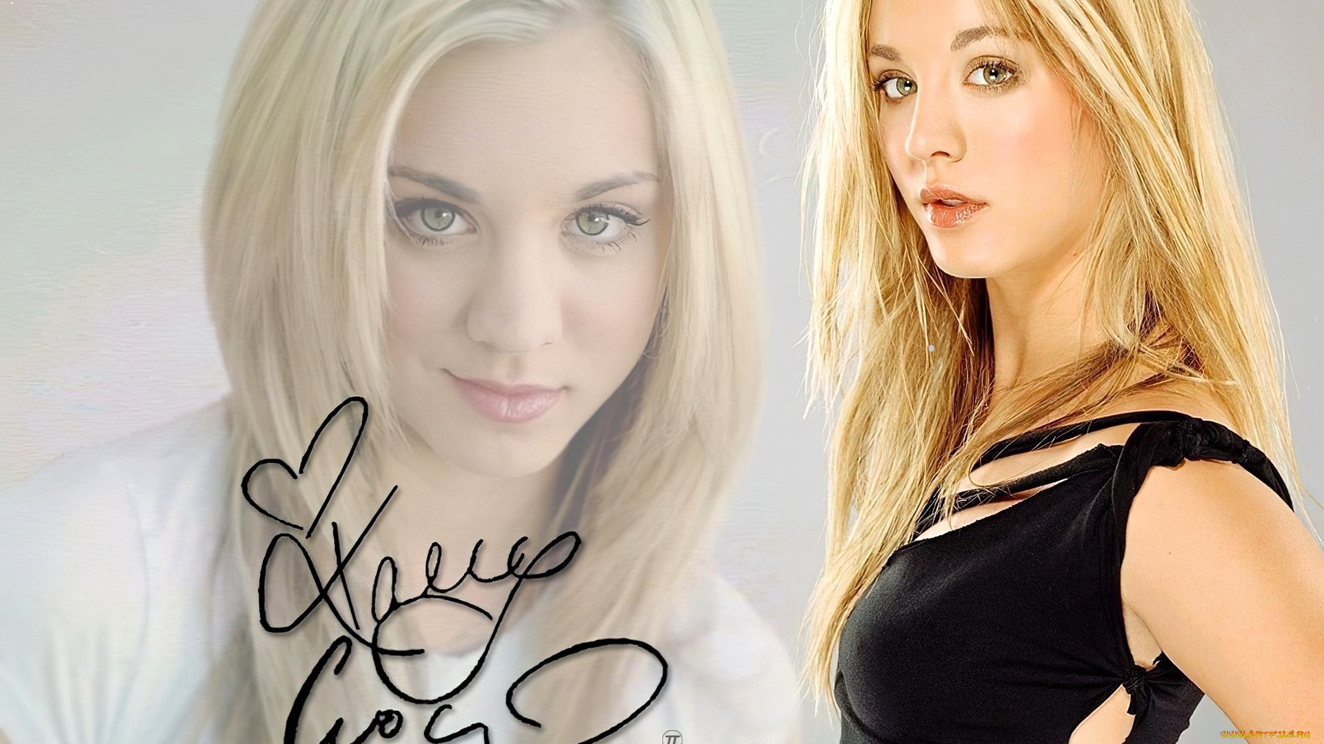 девушки, kaley, cuoco, блондинка, лицо, топ