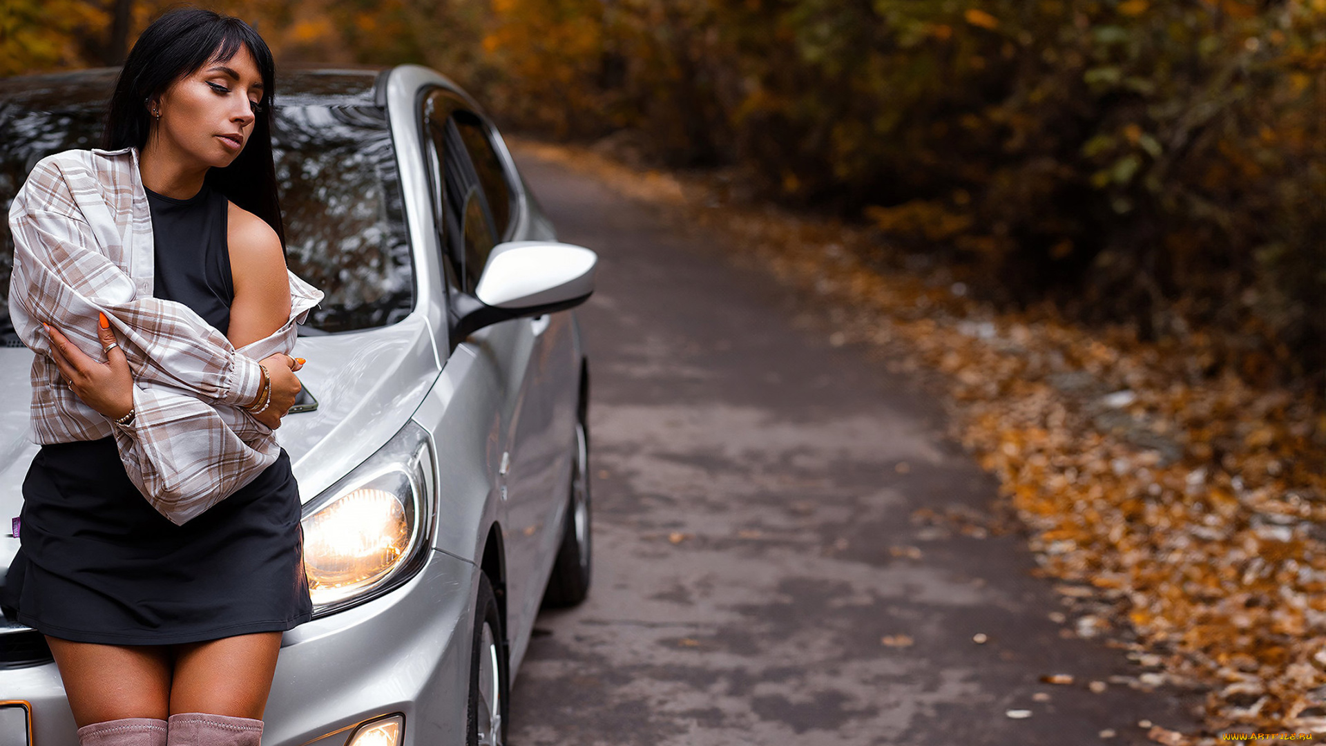 автомобили, -авто, с, девушками, hyundai, solaris