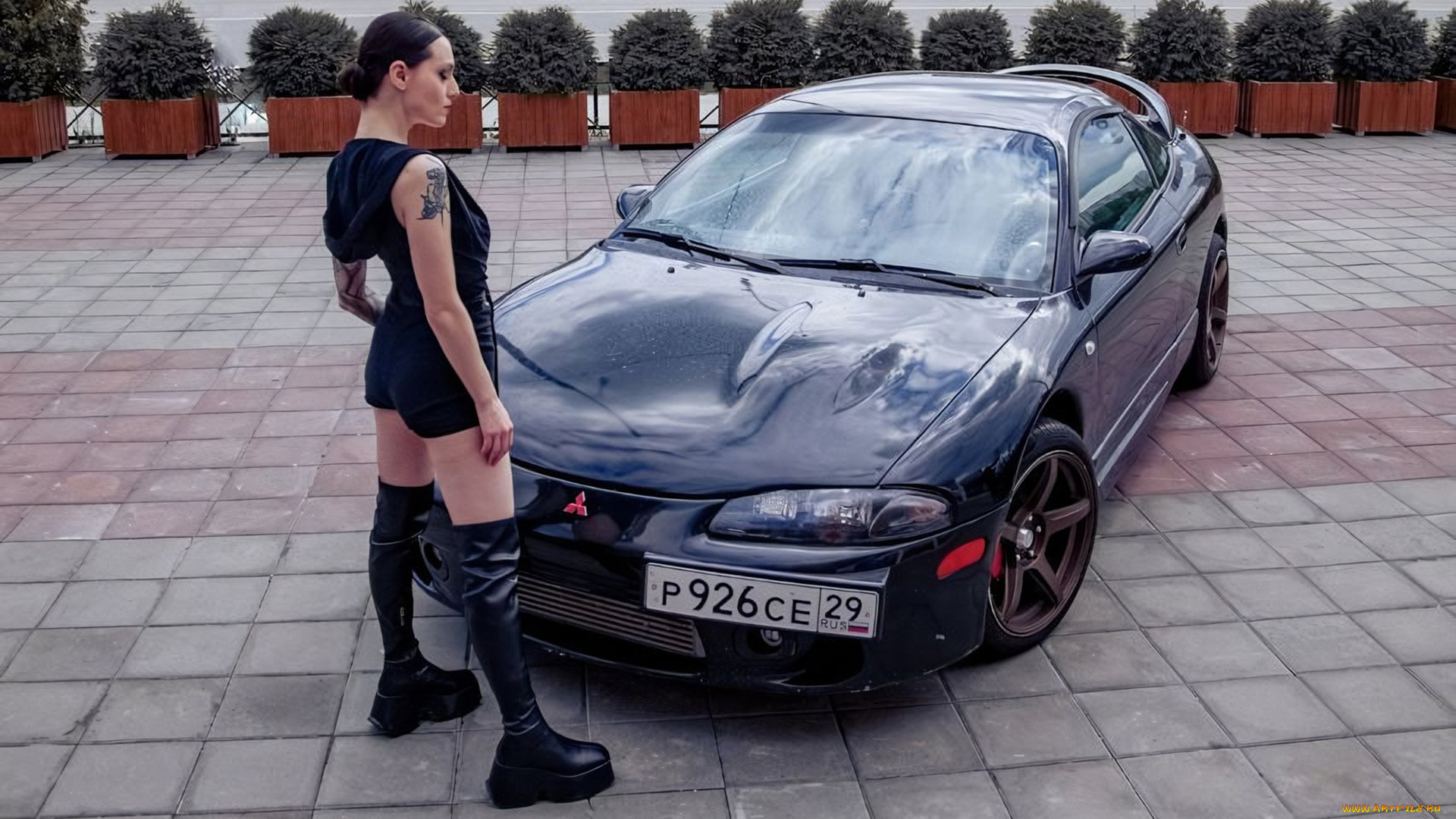 автомобили, -авто, с, девушками, margo, eclipse