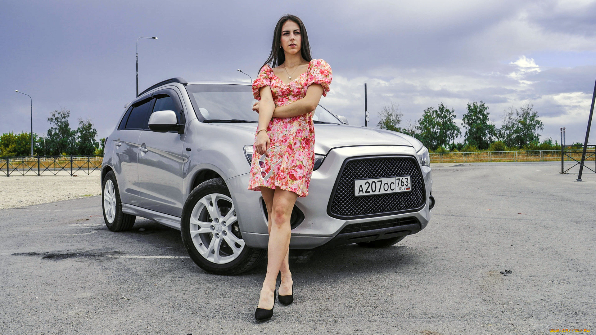 автомобили, -авто, с, девушками, mitsubishi, asx