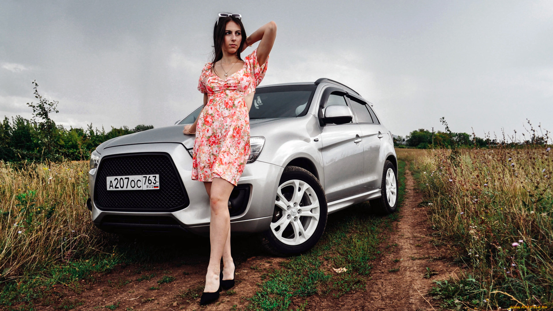 автомобили, -авто, с, девушками, mitsubishi, asx